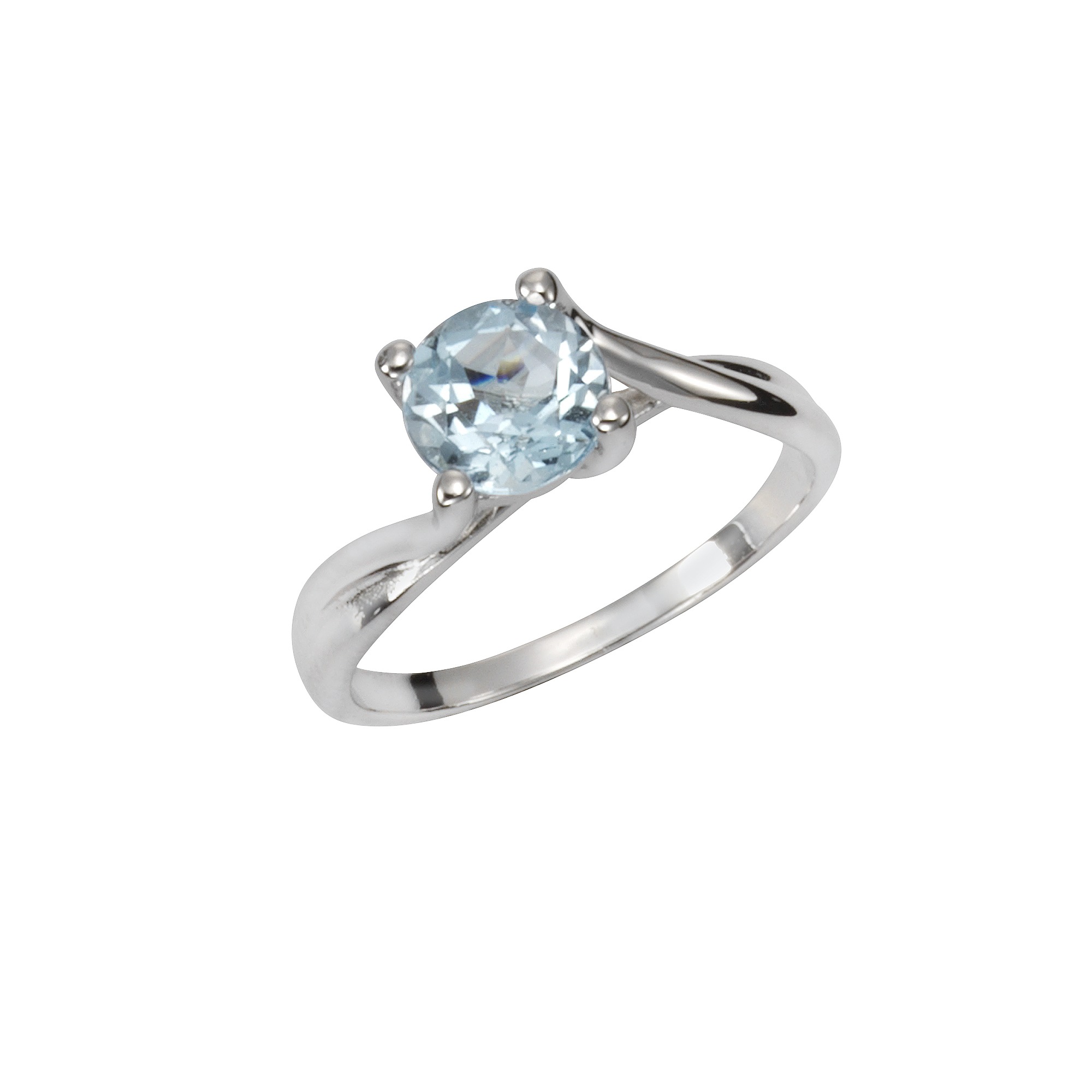 Zeeme Fingerring »Silber 925 rhodiniert mit Blautopas (beh.)«
