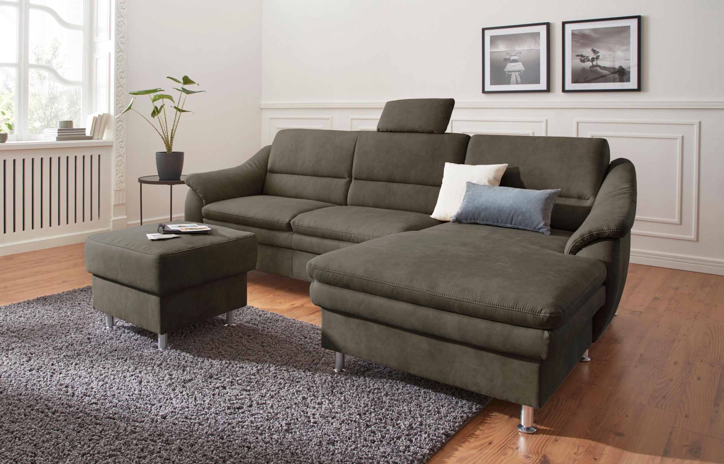 sit&more Ecksofa »Cardoso L-Form« mit Federkern, wahlweise mit Bettfunktion günstig online kaufen