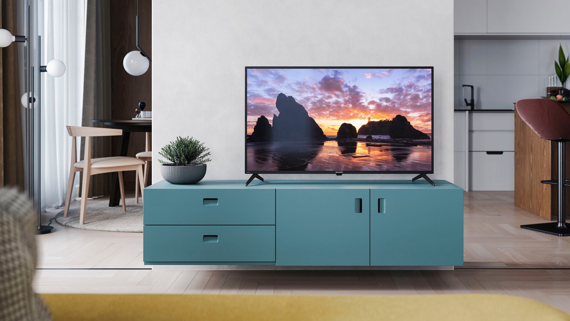 HD, 101 Sharp cm/40 kaufen auf Zoll, »2T-C40FEx«, Smart-TV Full LED-Fernseher Rechnung