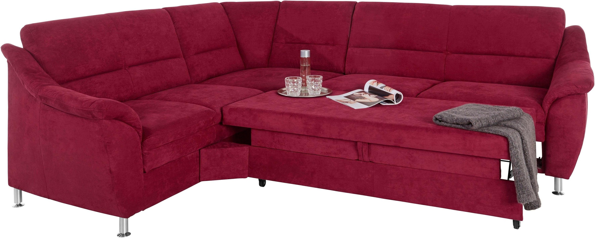 Places of Style Ecksofa »Cardoso L-Form«, mit Trapezecke für mehr Sitzkomfort, wahlweise auch mit Bettfunktion