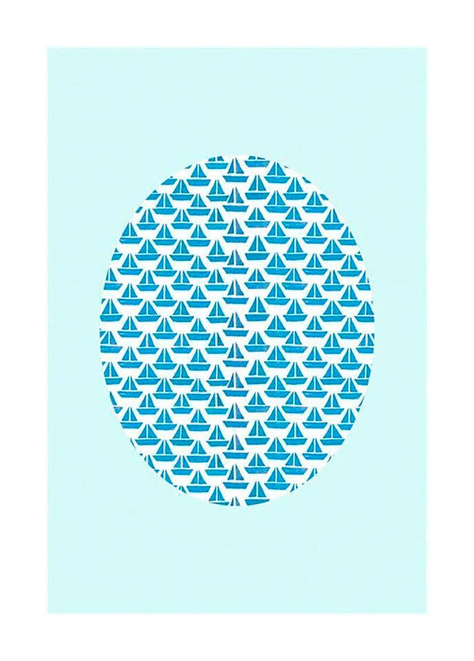 Komar Bild »Shelly Patterns Aqua«, Formen-Kunst, (1 St.), Wandbild zur Dekoration - ohne Rahmen