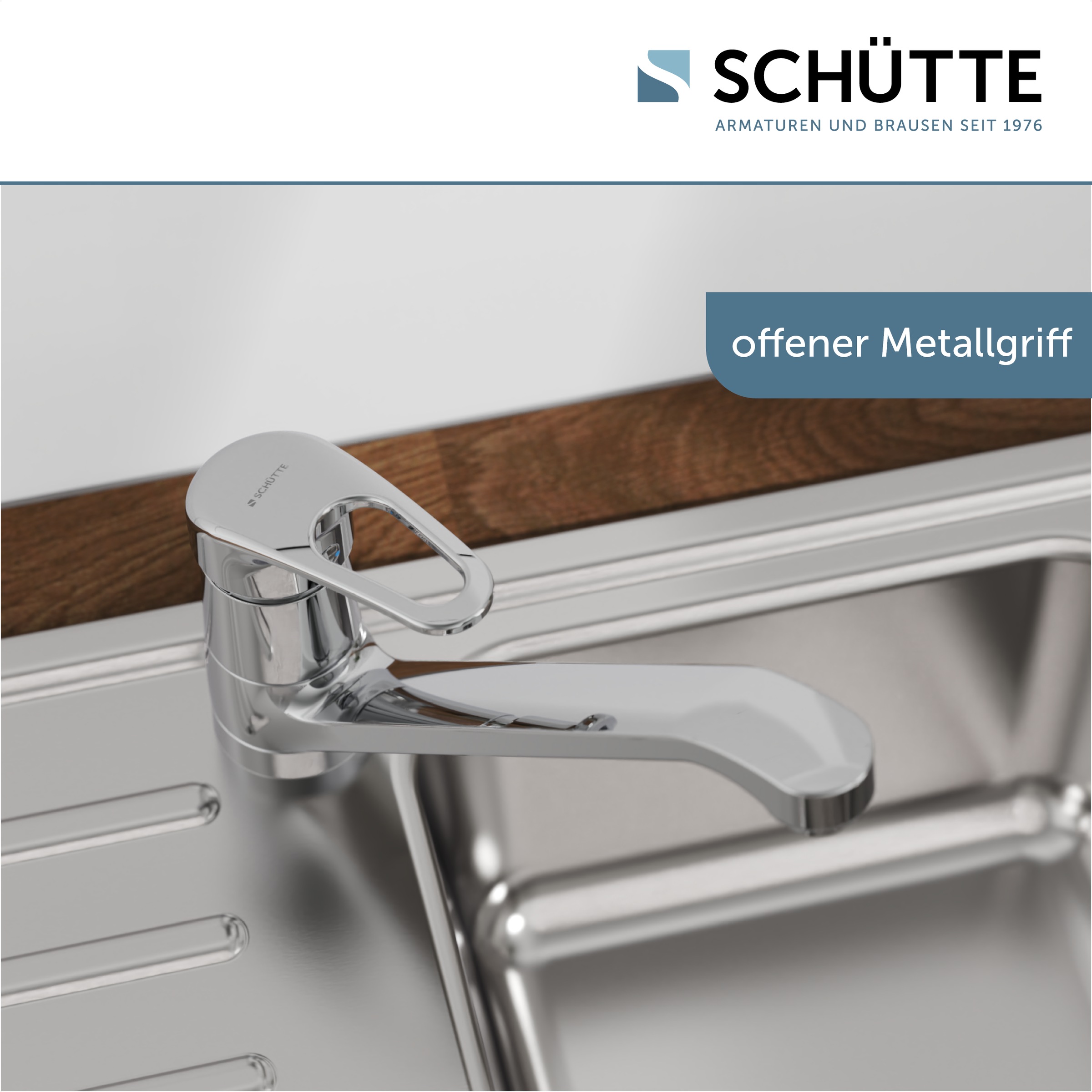 Schütte Spültischarmatur »GRANDE« 360° schwenkbar, geräuscharme Kartusche, Marken-Mischdüse