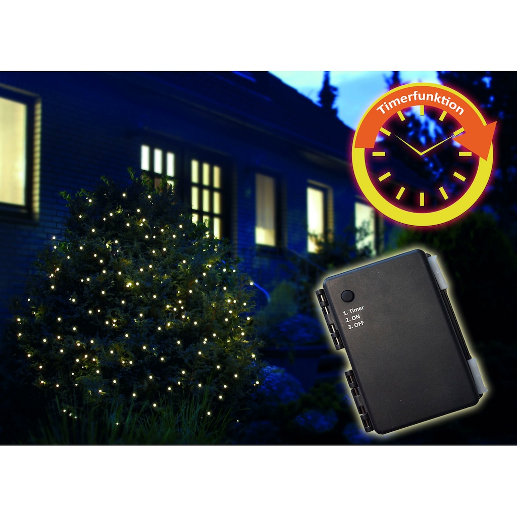 Star-Max LED-Lichternetz »Weihnachtsdeko aussen«, mit Timer-/Zeitschaltfunktion, 6 Stunden