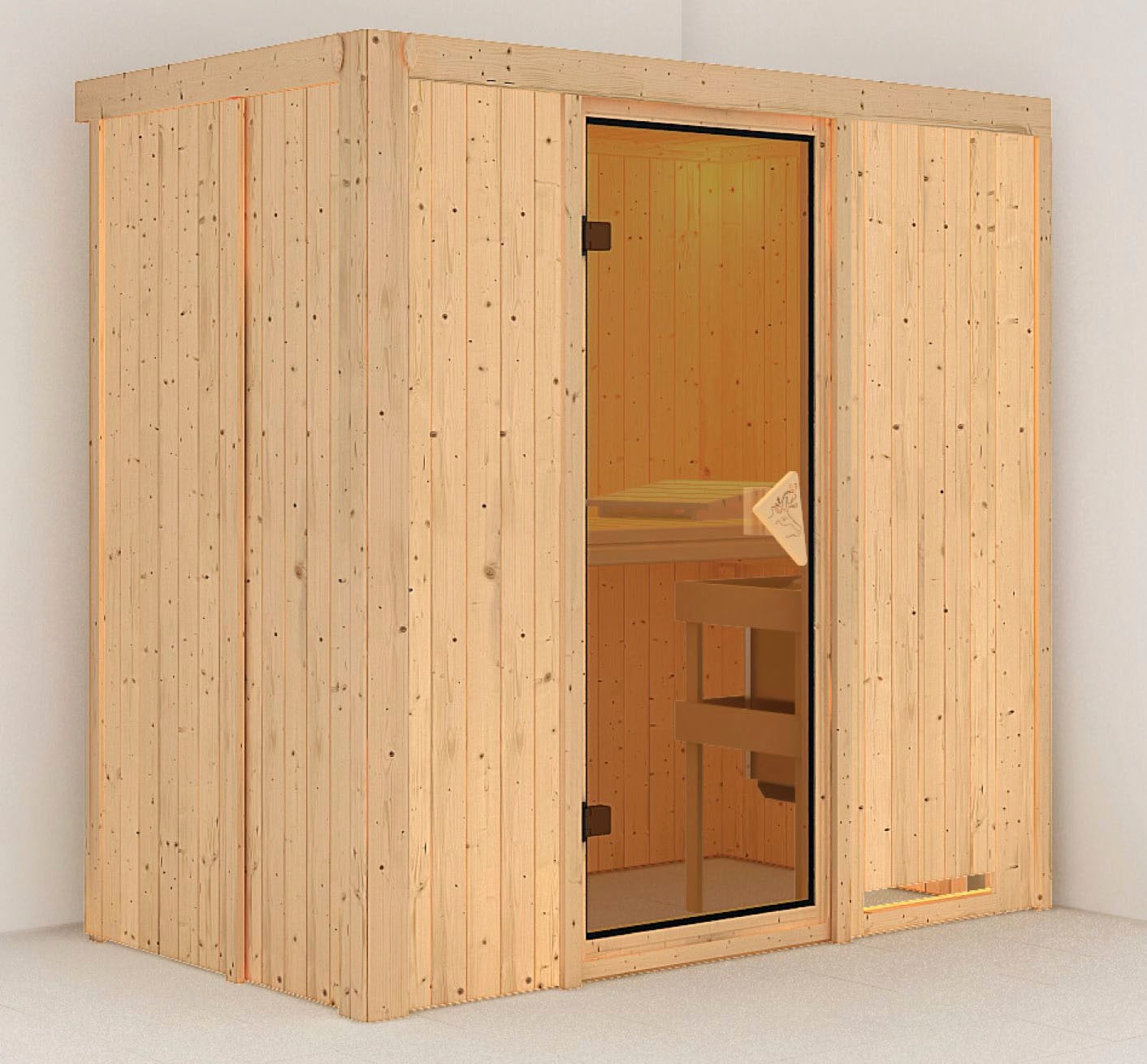Karibu Sauna »Vada«, 9 KW-Ofen mit integrierter Steuerung