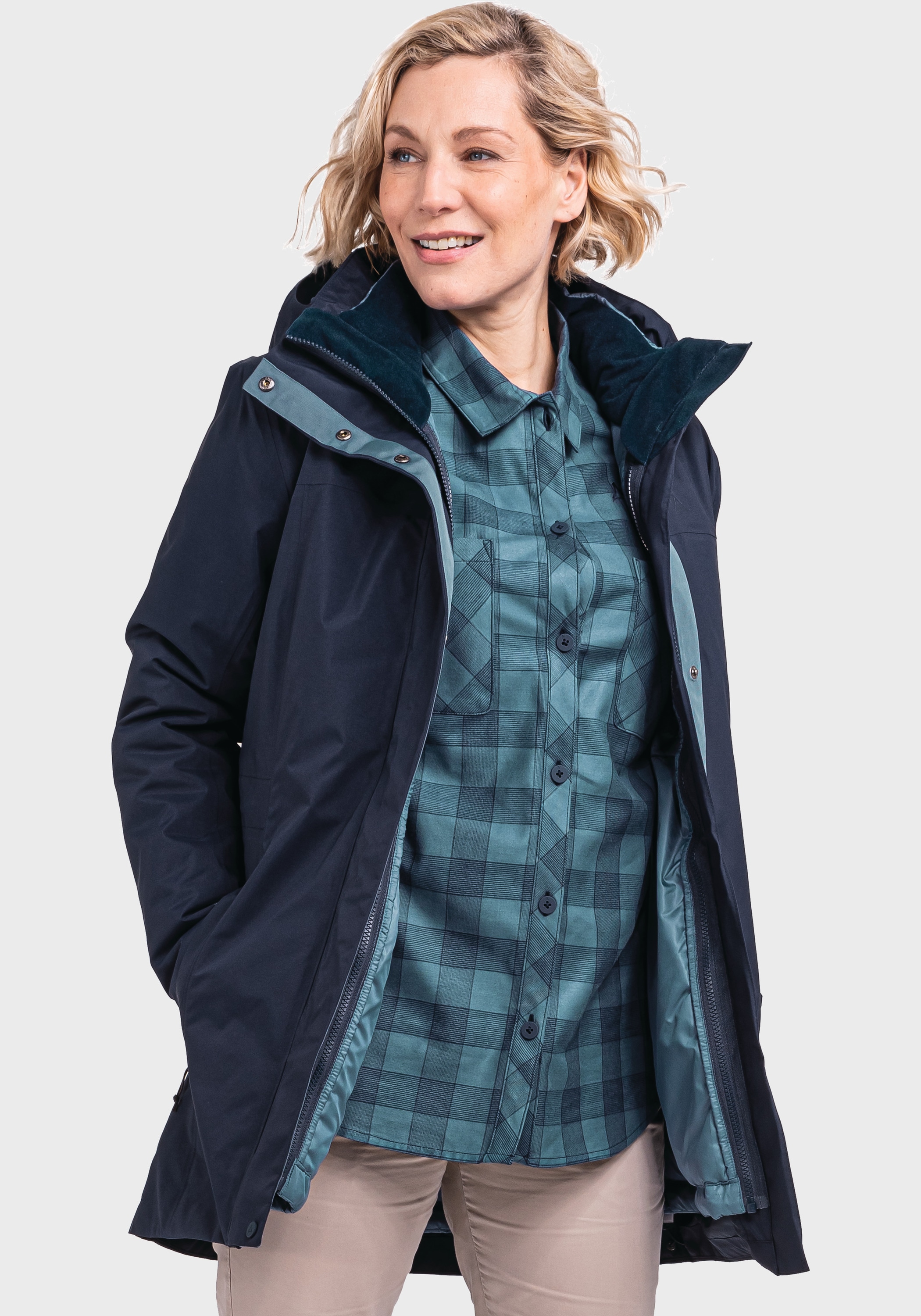 Schöffel Doppeljacke »3in1 Parka Barth L«, mit Kapuze