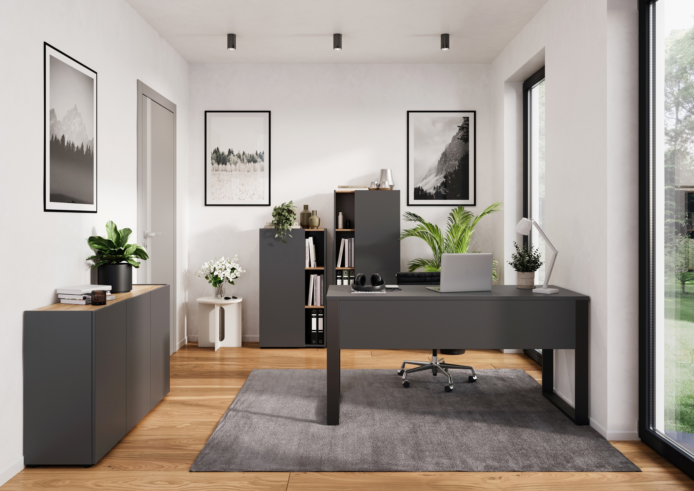 GERMANIA Schreibtisch »Adrano«, (1 St.), mit vorderer Blende, Breite 150 cm günstig online kaufen