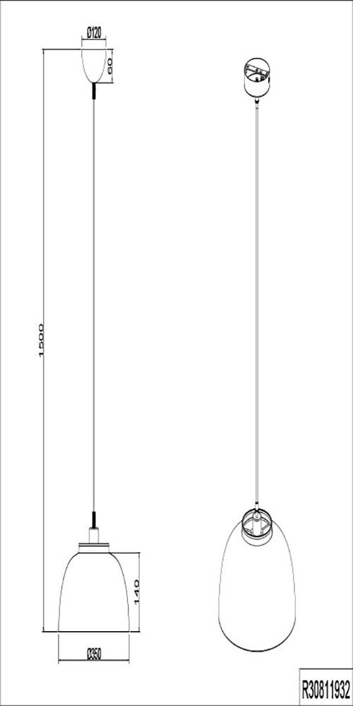 REALITY Leuchten Pendelleuchte »Punch«, 1 flammig, Leuchtmittel E27 | ohne Leuchtmittel, Industrie-Look mit Doppelschirm schwarz-gold, exkl 1xE27 max 40W