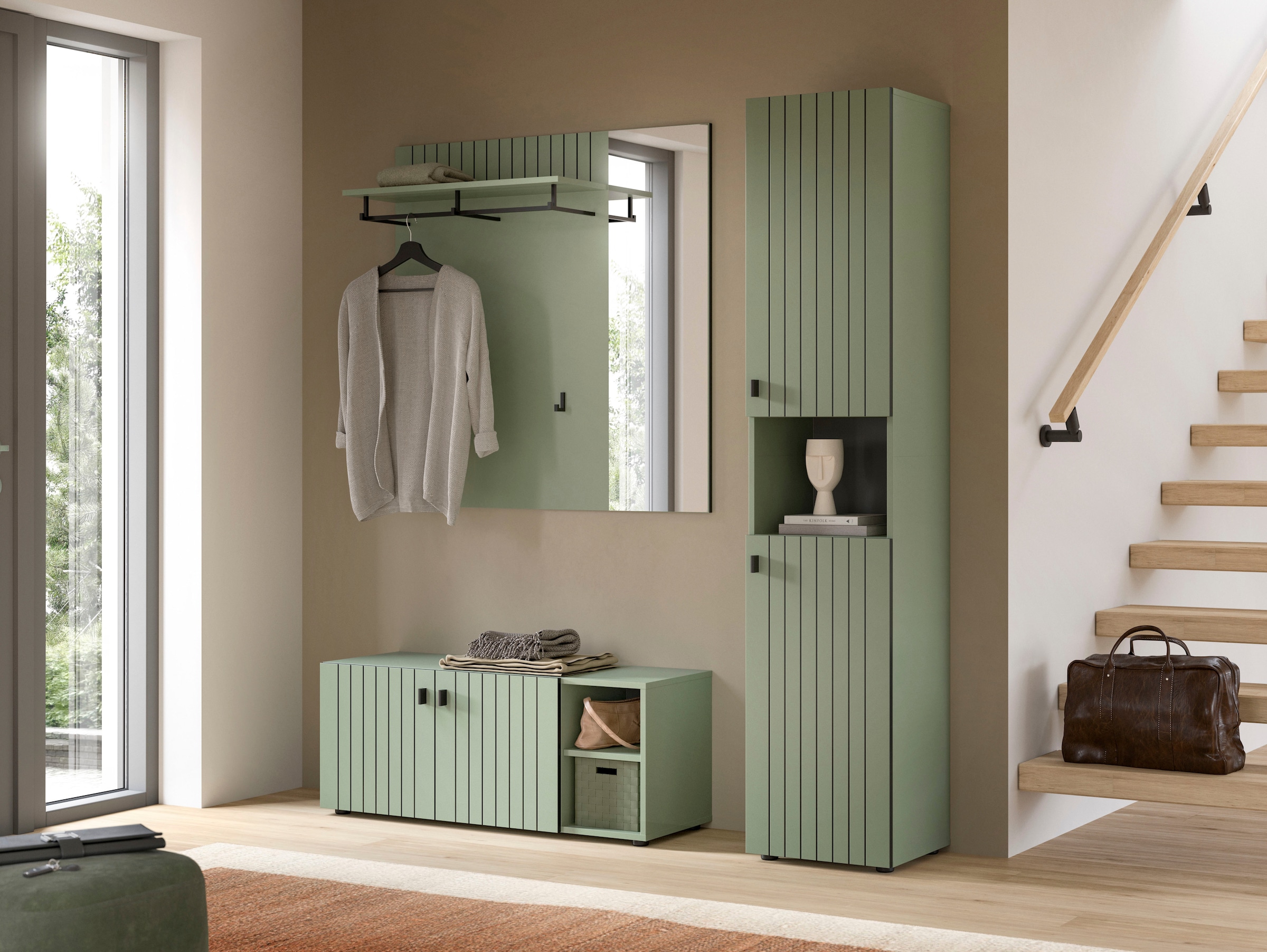 INOSIGN Garderoben-Set »TATIO, 3-tlg. Garderobenkombination, Breite: 161 cm günstig online kaufen