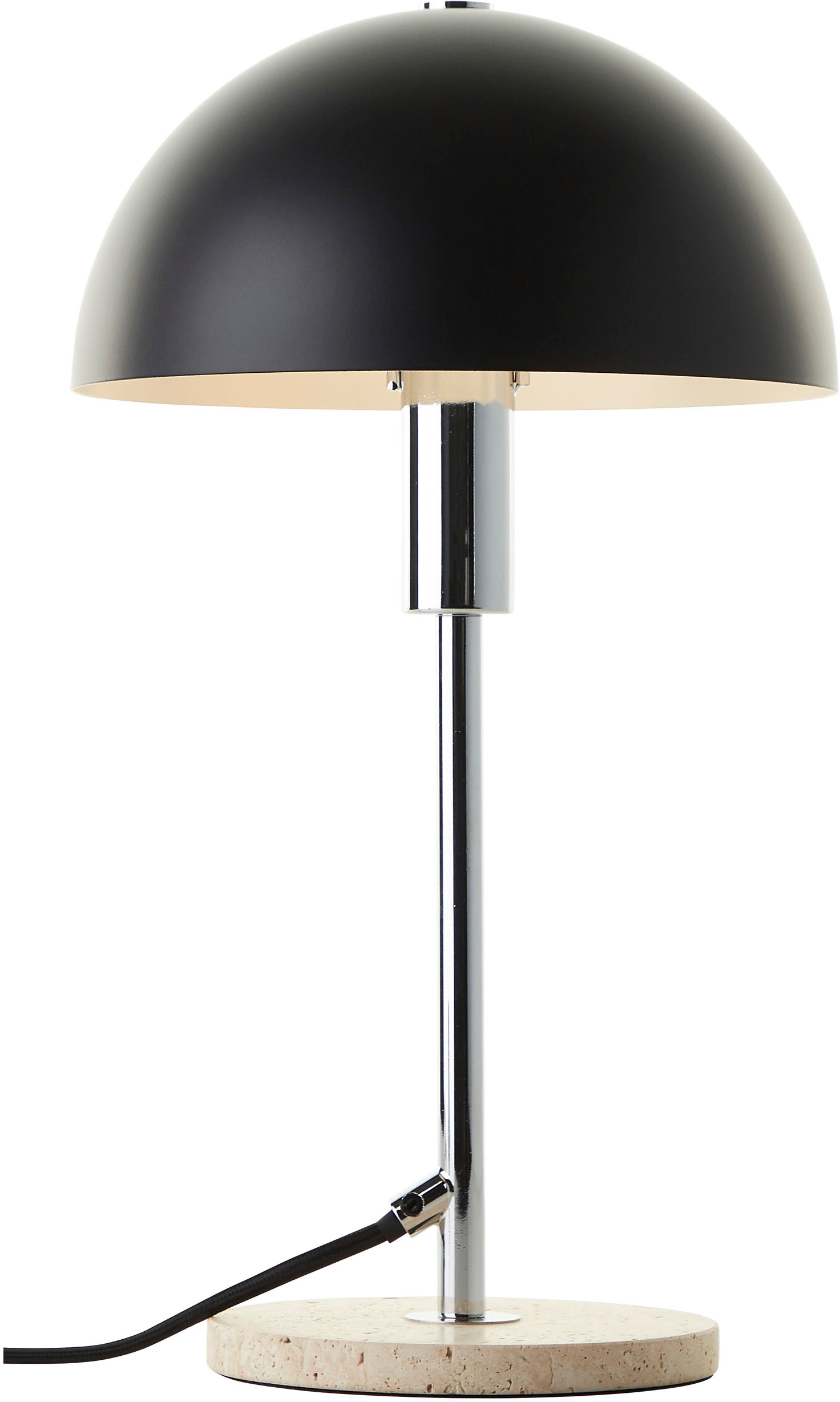 LeGer Home by Lena Gercke Tischleuchte »Linnea Pilz Lampe - Travertin Steinfuß«, Leuchtmittel E14 | ohne Leuchtmittel, Pilzleuchte, Tischlampe, Höhe 35,5 cm, Naturstein, Pilzlampe
