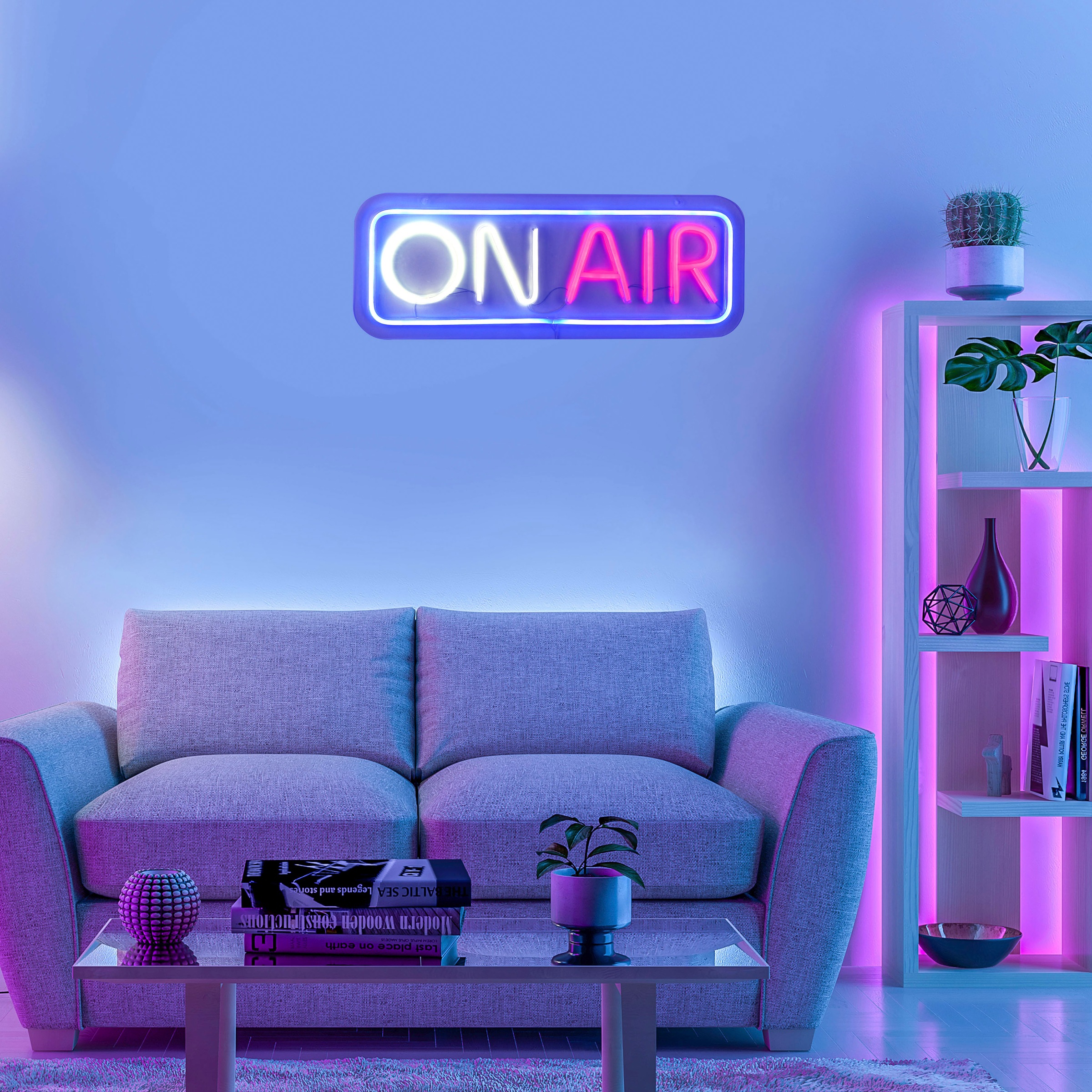 JUST LIGHT LED Wandleuchte »NEON-ONAIR«, 1 flammig, Leuchtmittel LED-Board günstig online kaufen