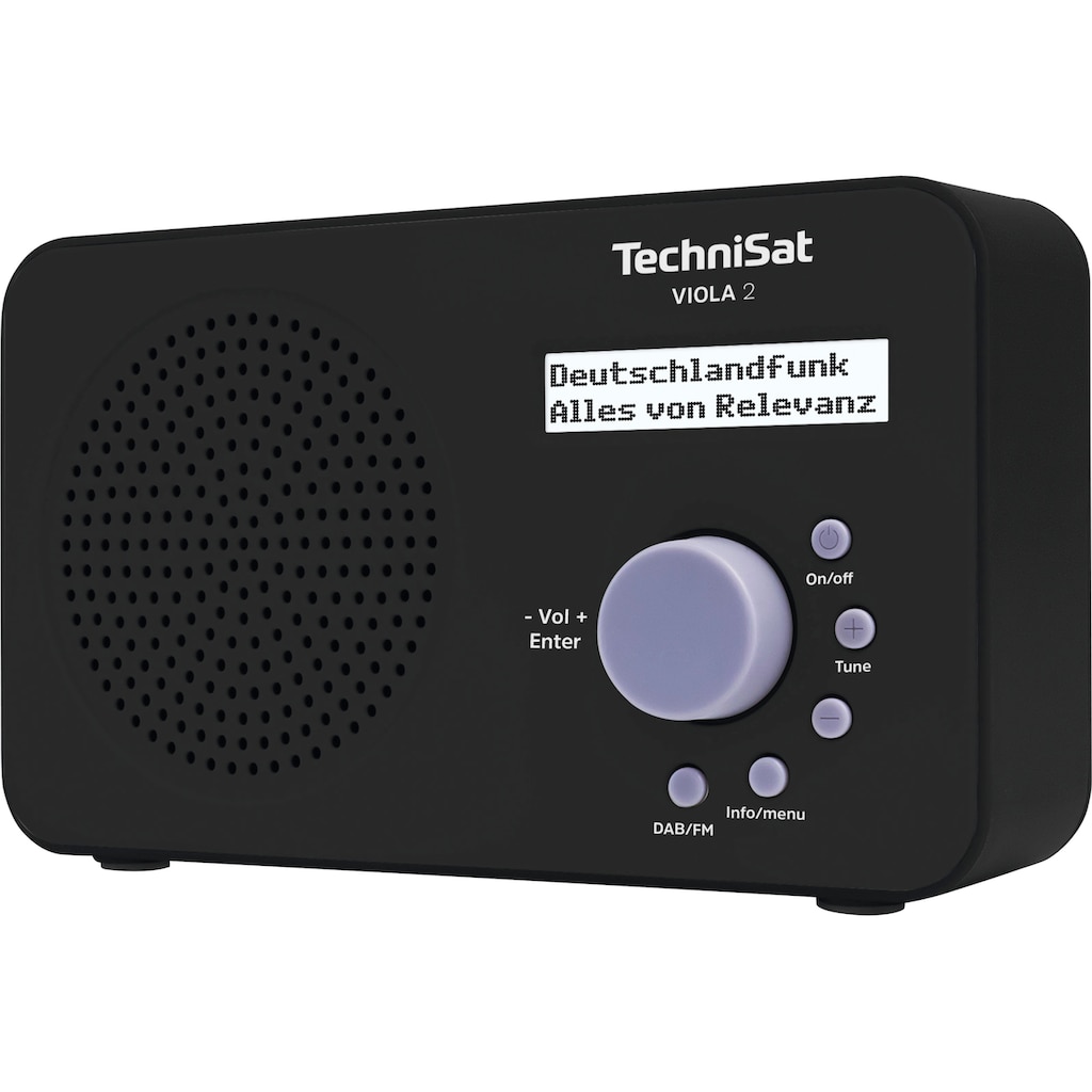 TechniSat Digitalradio (DAB+) »VIOLA 2 Tragbares«, (Digitalradio (DAB+)-UKW mit RDS), zweizeiliges Display, Batteriebetrieb möglich