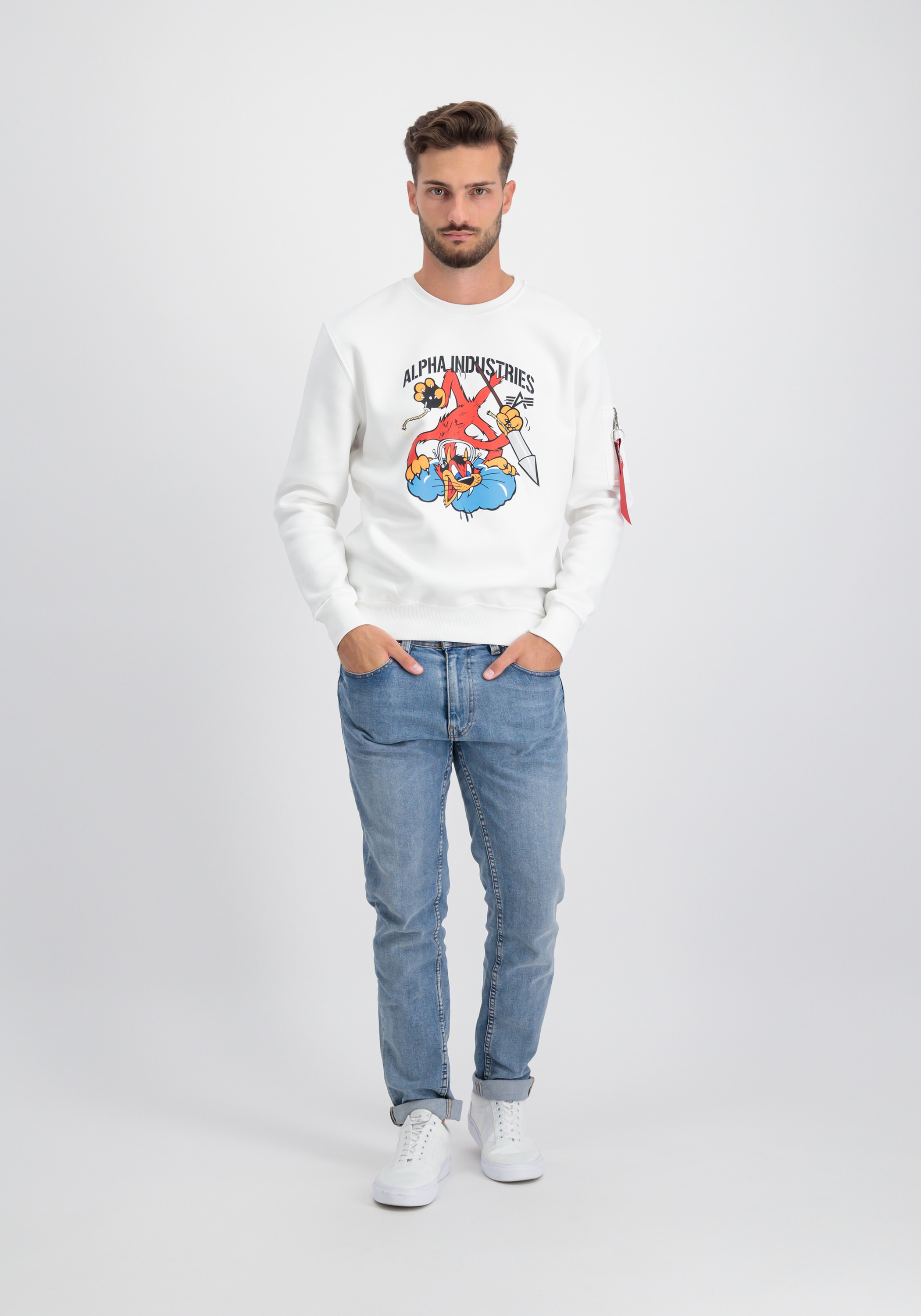 Alpha Industries Sweater »Alpha Industries Men - Sweatshirts Fighter Squadron Sweater«