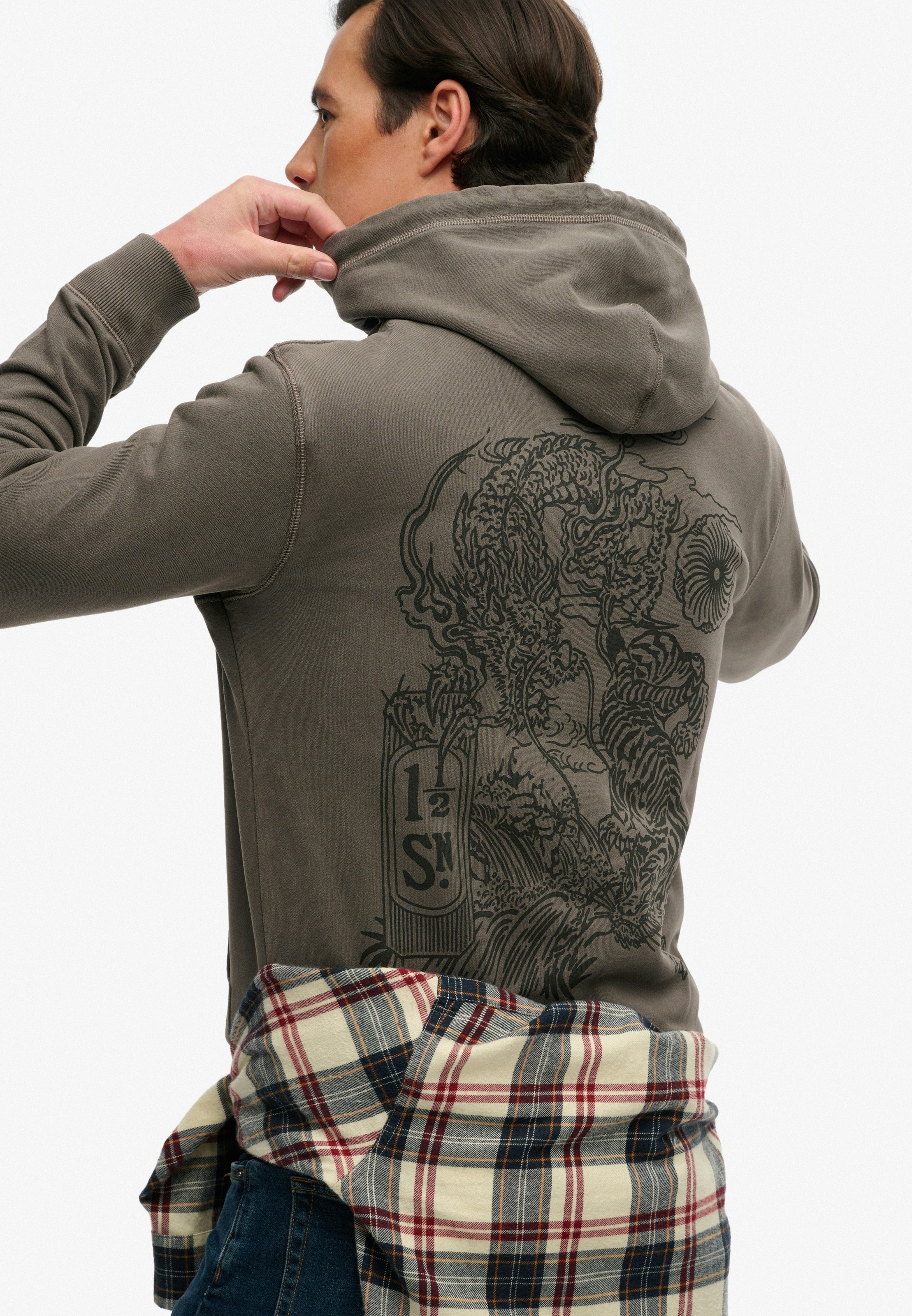 Superdry Kapuzensweatshirt »TOKYO NARRATIVE LOOSE HOOD«, mit coolem Tattoo-Print
