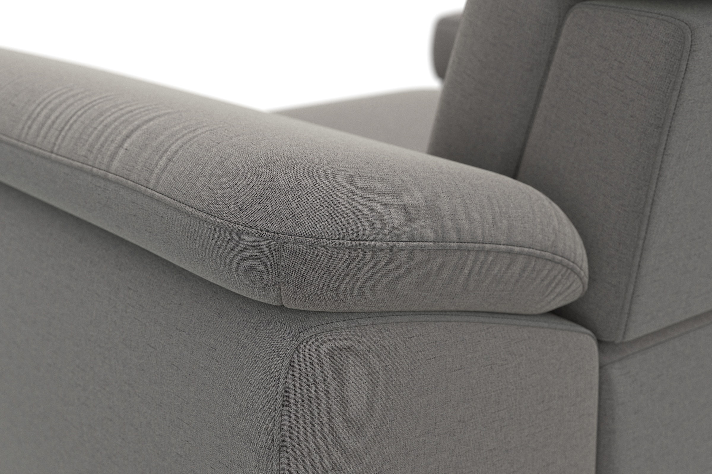 sit&more Ecksofa »Cabrio L-Form, mit Sitztiefenverstellung, Arm- und Kopfteilverstellung«, 2 Nierenkissen, Federkern, optional Bettfunktion und Stauraum