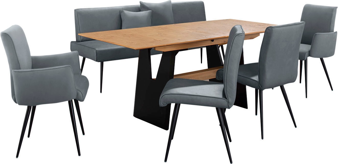 K+W Komfort & Wohnen Essgruppe »Giacomo I« 6 Stk. tlg. 2 Stühle und 2 Armle günstig online kaufen