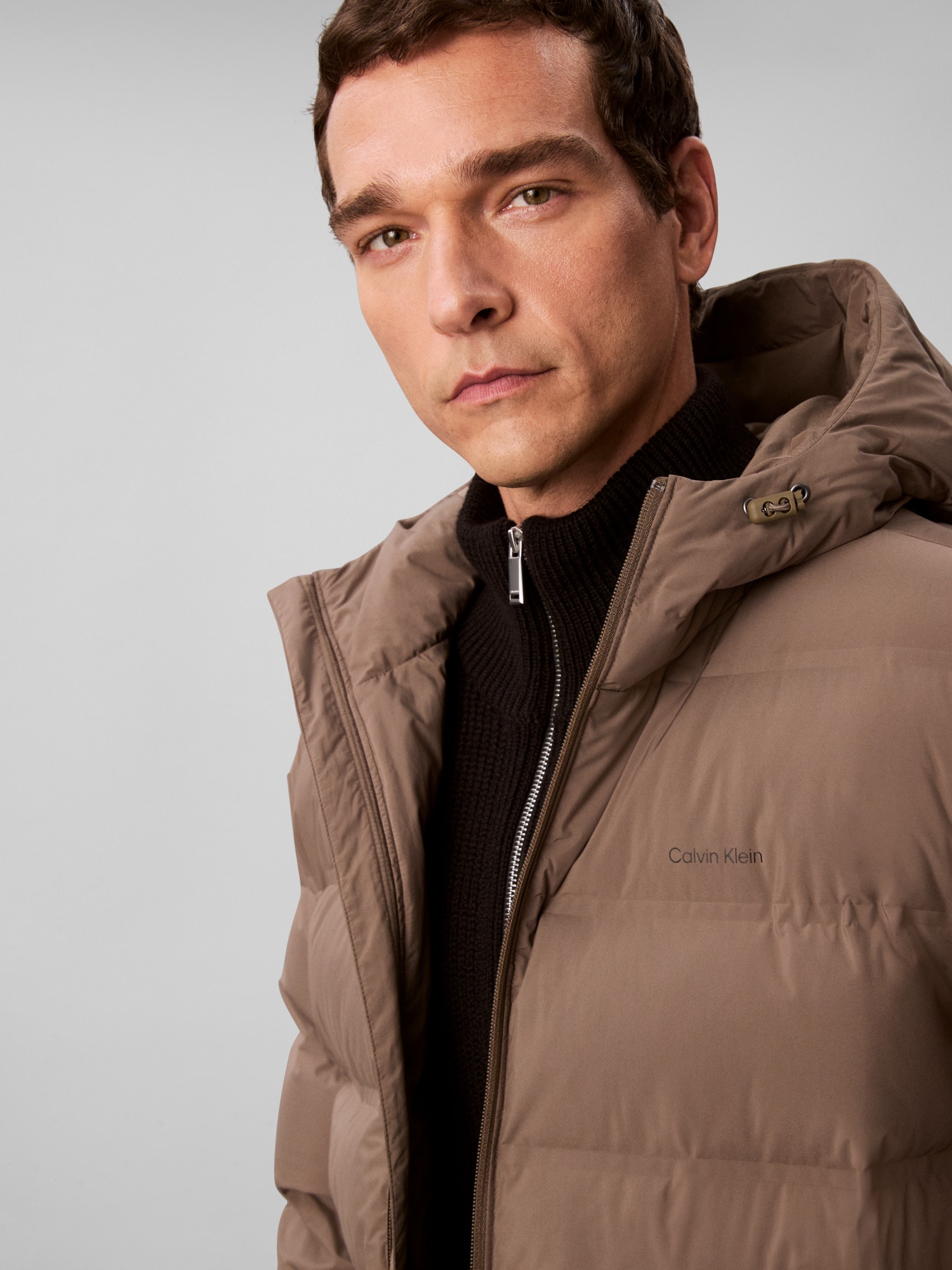 Calvin Klein Jeans Steppmantel »LS BONDED CHNNLD LONG HOODED PUF« Mit Rundhalsausschnitt, regular fit