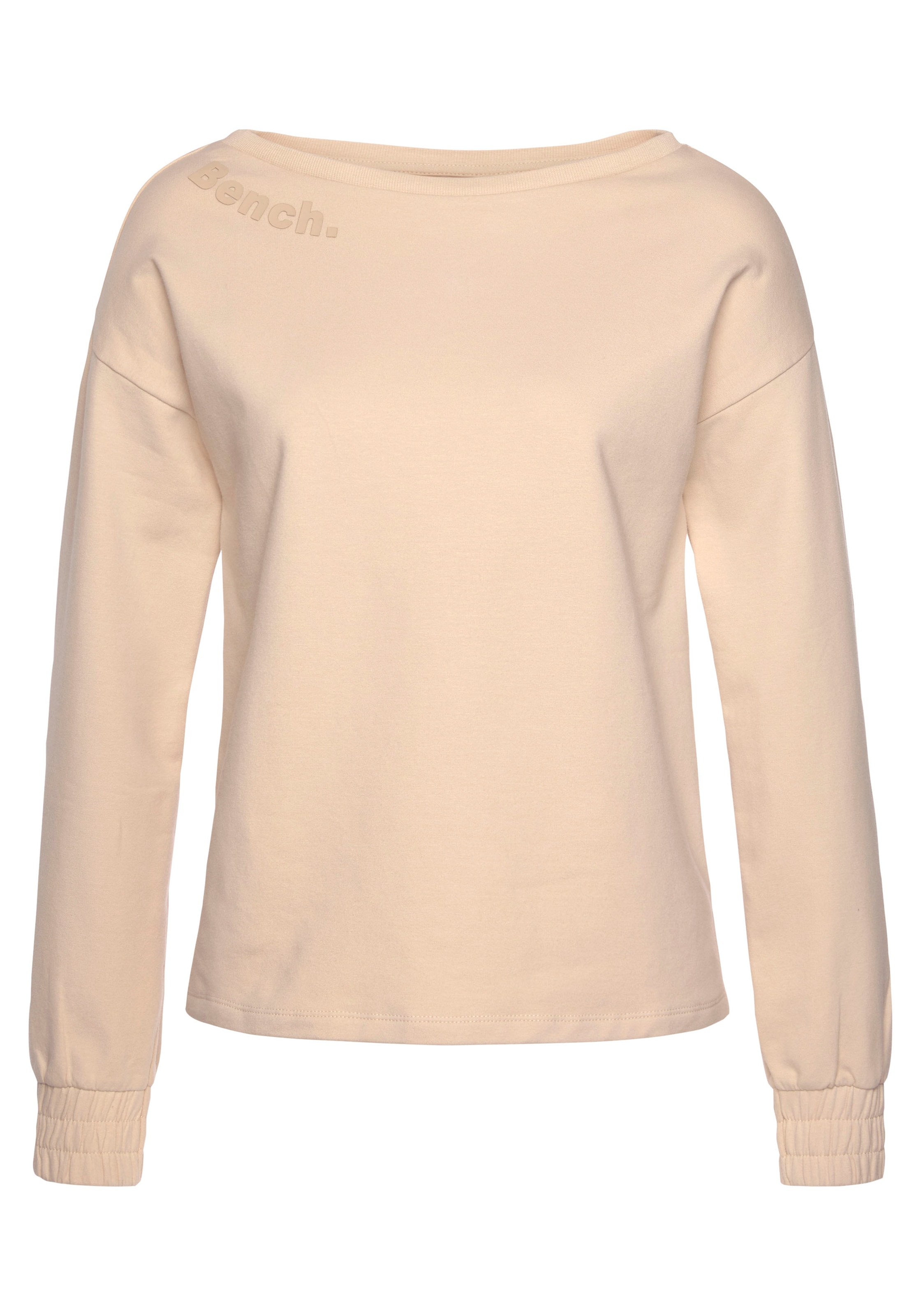 Bench. Loungewear Sweatshirt, mit gerafften Ärmelbündchen, Loungeanzug