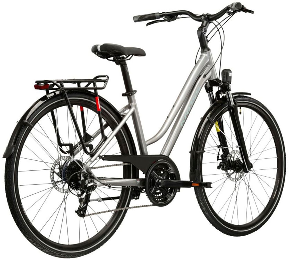 Kross Trekkingrad »Damen-Trekkingrad 28" Trans 3.0 Silberfarben 24 Gänge« 24 Gang Shimano ACERA M3020 Schaltwerk Kettenschaltung