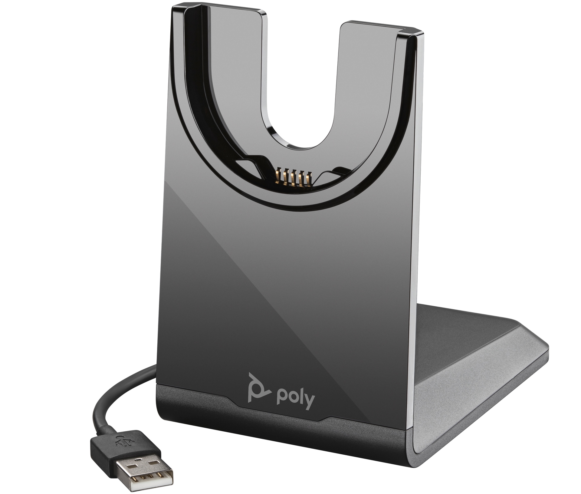 Poly Wireless-Headset »BT Headset Voyager Focus 2 UC mit Stand«, Bluetooth, Active Noise Cancelling (ANC), Active Noise Canceling