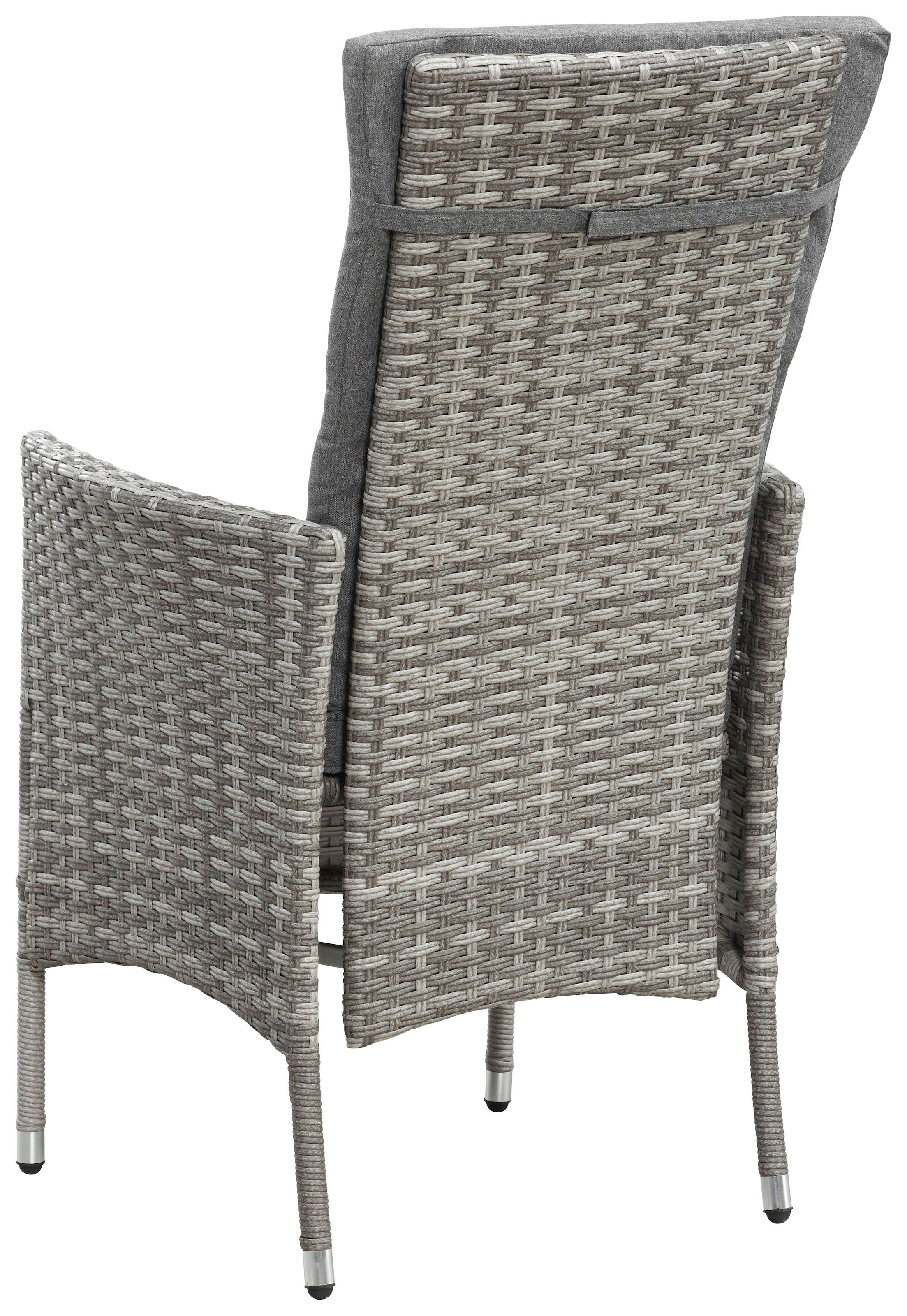 2 »Belluno«, Sessel, cm, 50 Ø kaufen Balkonset Tisch tlg.), Polyrattan auf (5 KONIFERA Raten
