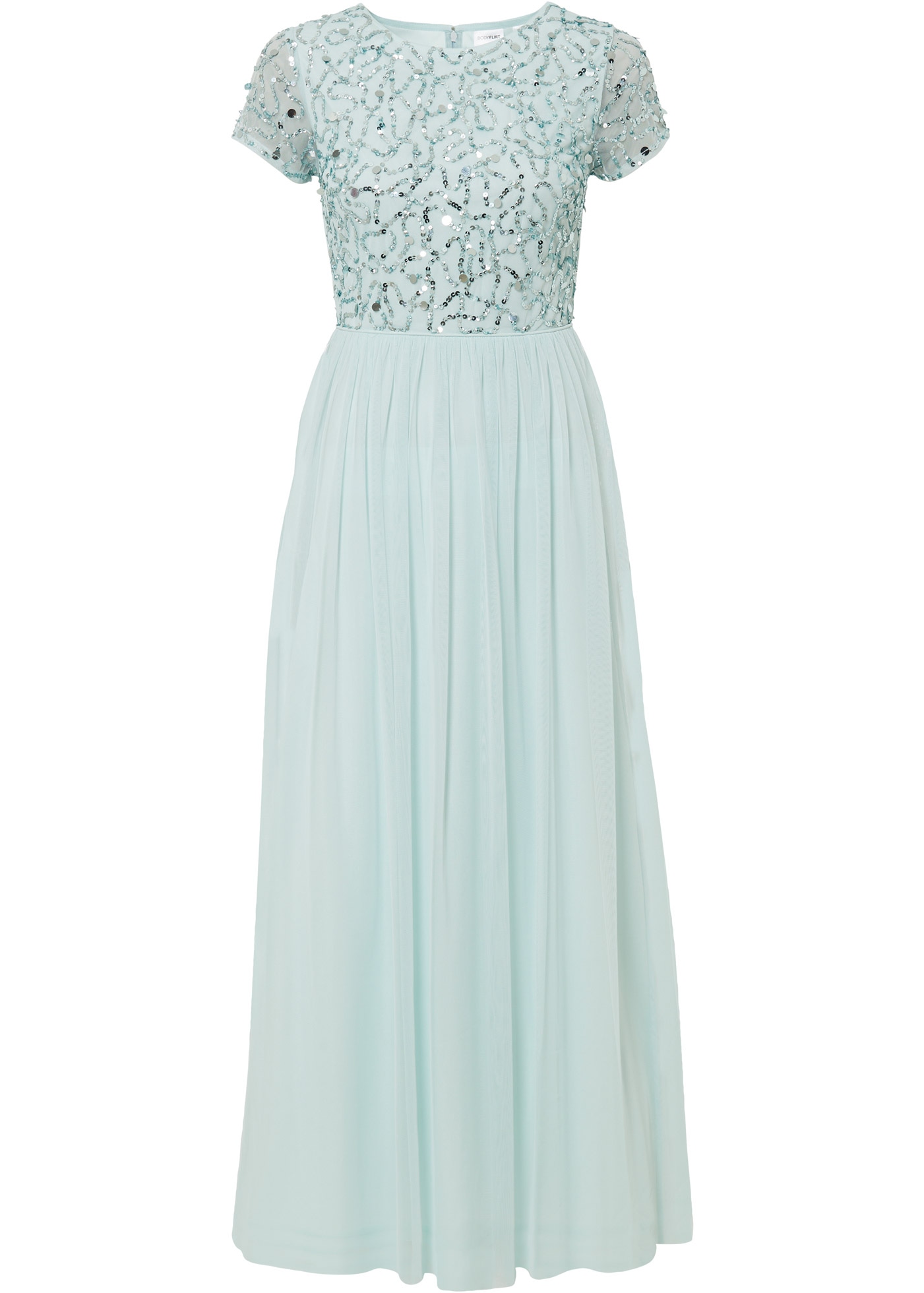 bonprix Maxikleid für festliche Anlässe, aus Polyester, ausgestellte Passform