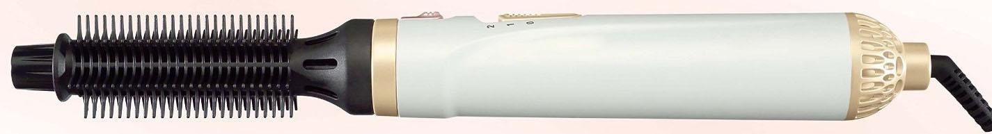Rowenta Warmluftbürste »Wave & Curl Warmluftbürste, Abrollsystem für einfaches Styling,«, 2 Aufsätze, Keramik-/Turmalinbeschichtung, 2 Einstellungen, Föhnbürste, CF3910