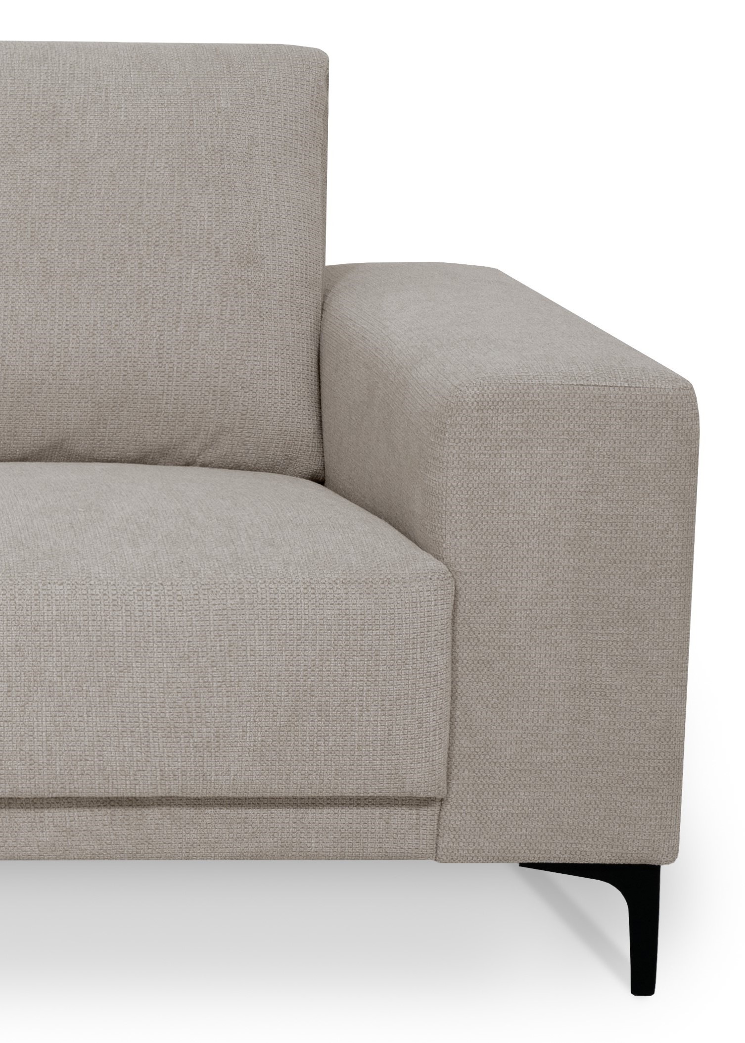 Places of Style Ecksofa »Xander, L-Form,«, Breite 289 cm, Webstoff, Soft-Touch Chenille, schwarze Metallfüßen