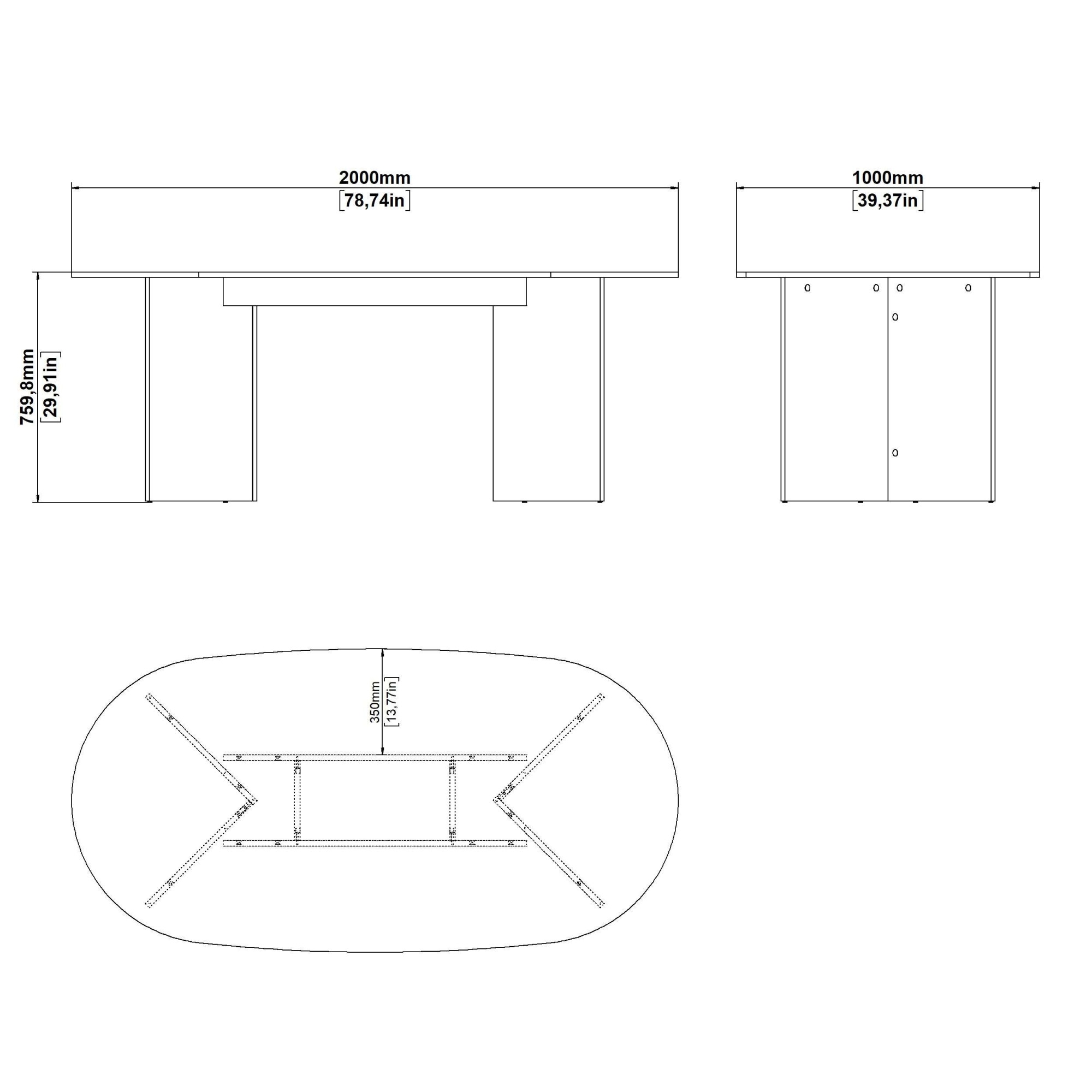 Home affaire Esstisch »FAMILY - eleganter & ovaler Tisch in kaschmir, Made in Denmark« Pflegeleichte Oberfläche im zeitlosen und skandinavischen Design
