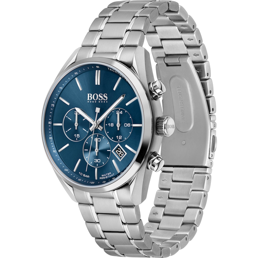 BOSS Chronograph »CHAMPION, 1513818«, Quarzuhr, Herrenuhr, Armbanduhr, Stoppfunktion, Datum, Tachymeter