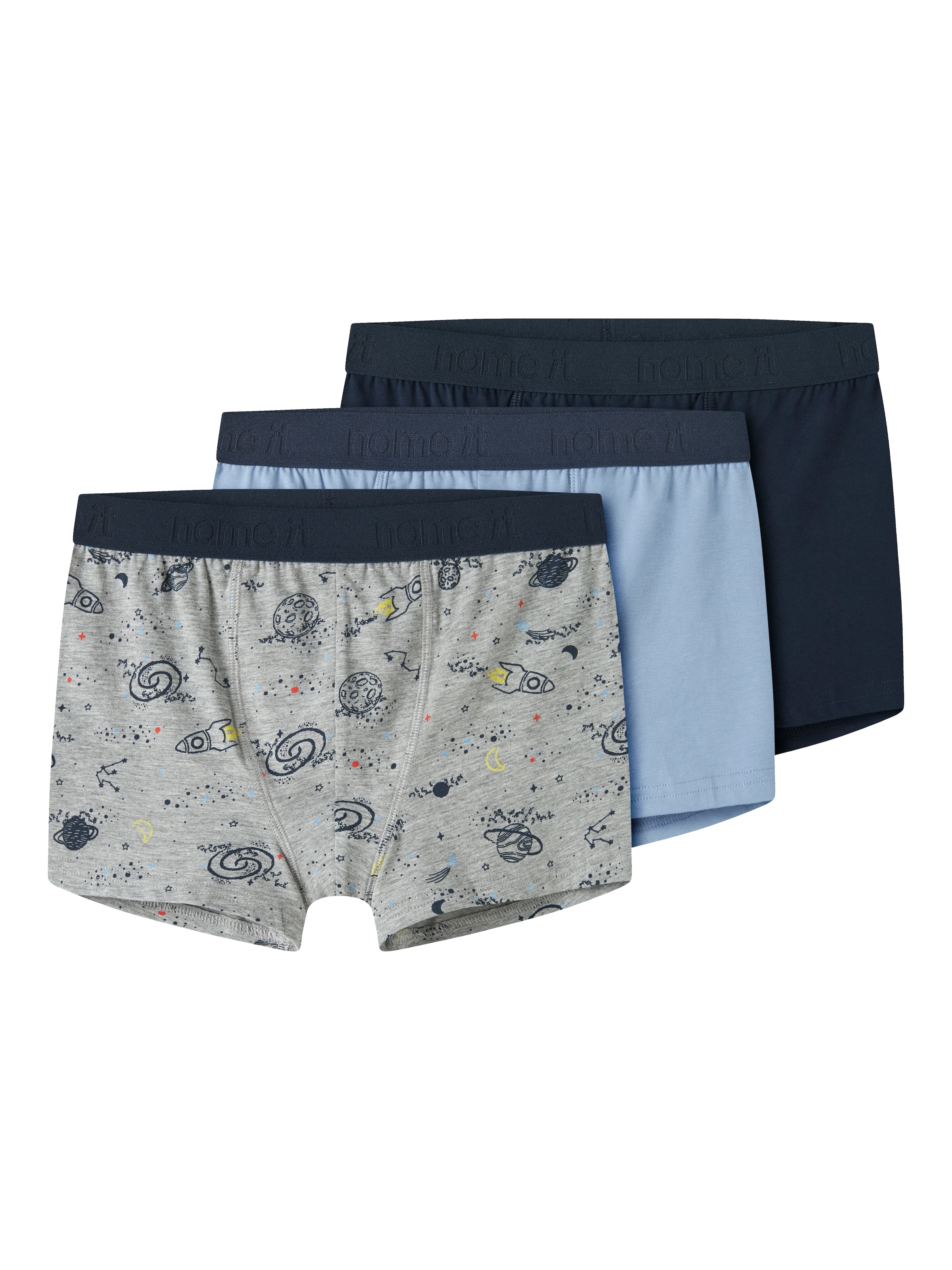 Name It Trunk »NKMBOXER 3P GREY SPACE NOOS« Packung, 3 Stk.