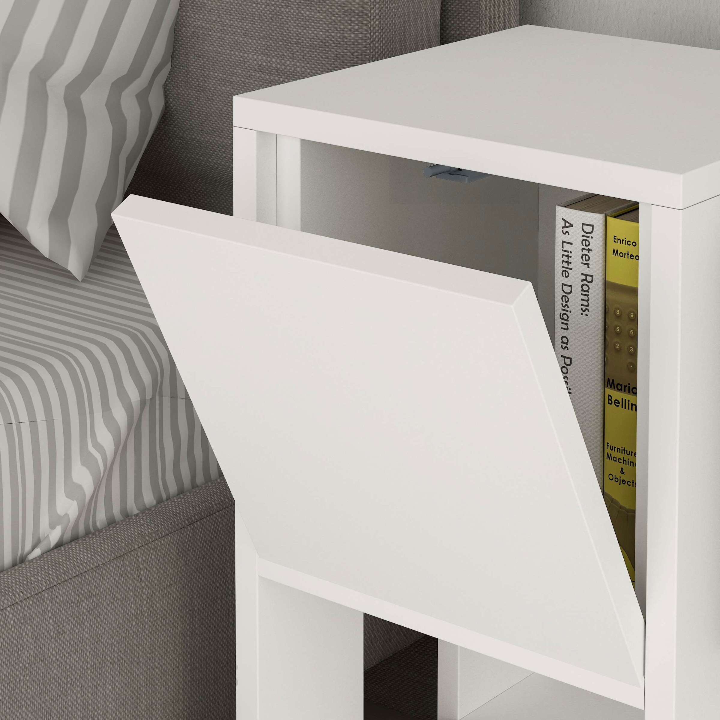 Decortie Nachttisch »EMA NACHTTISCH«, (Packung, 1 St.), Leichte Montage, Lagerung, Platzsparend