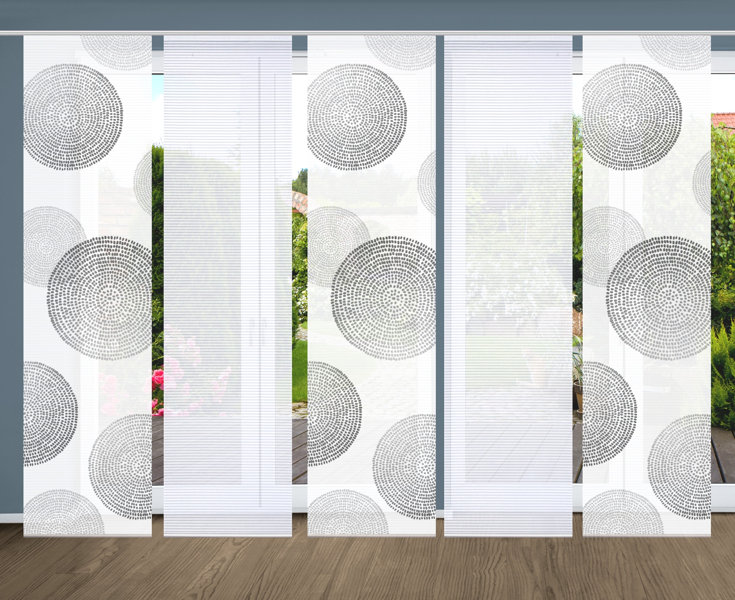 HOME in green Schiebegardine »GINNY« Paneelwagen 5 Stk. tlg. SET DIGITALDRU günstig online kaufen