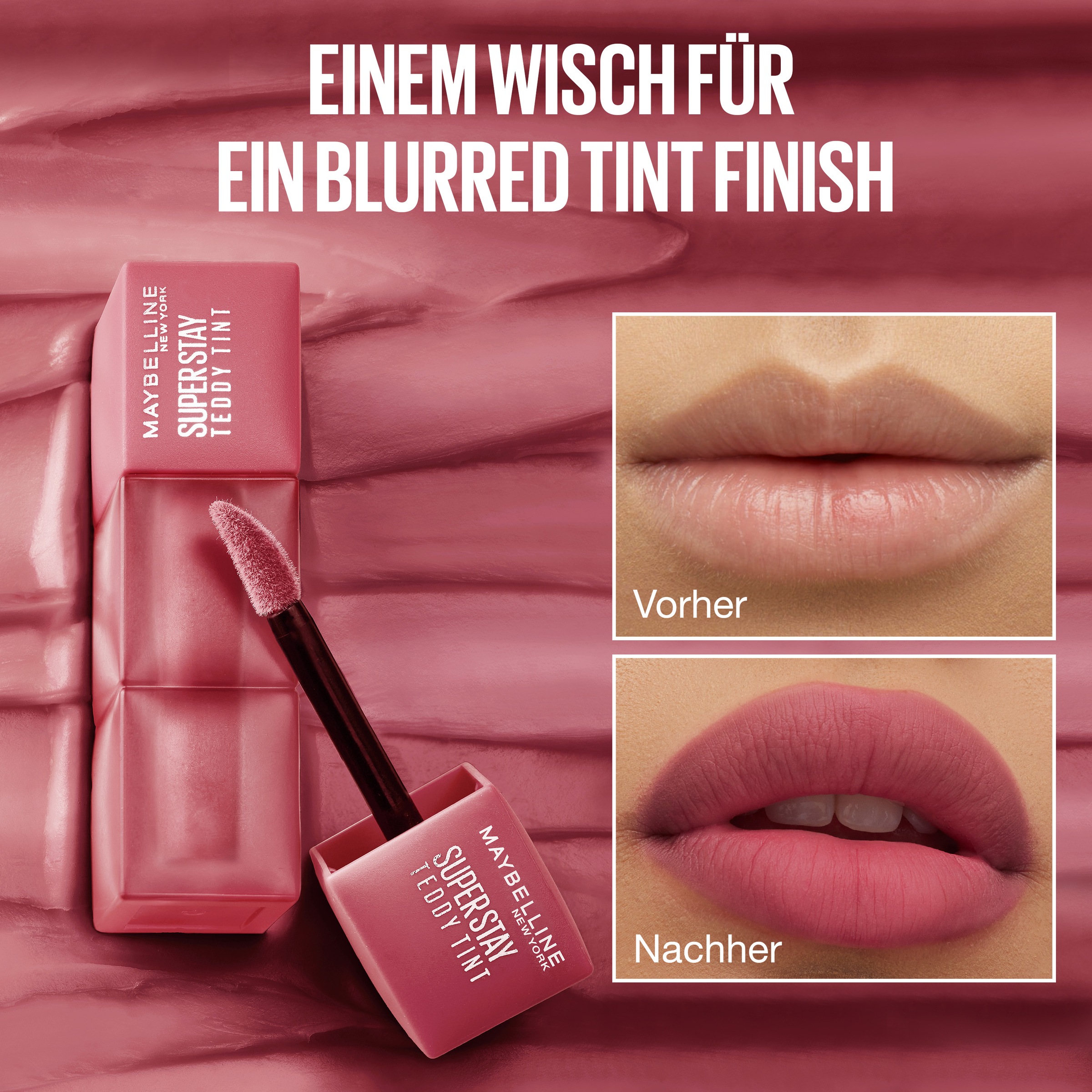MAYBELLINE NEW YORK Lippenstift »SUPER STAY TEDDY TINT LIPPENSTIFT« mit weichem Teddy-Applikator