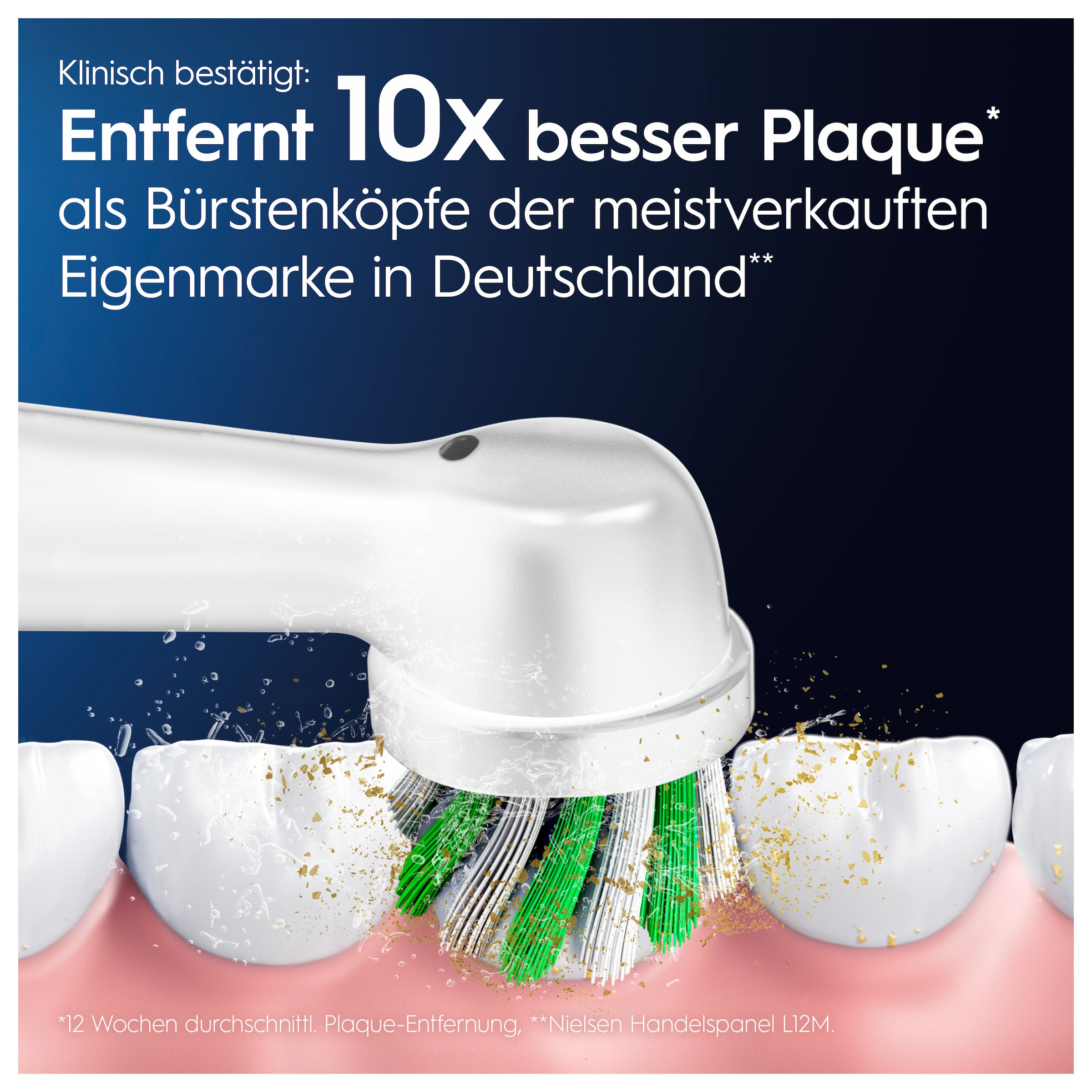 Oral-B Aufsteckbürsten »Pro CrossAction« Zahnreinigung mit innovativen X-förmigen Borsten