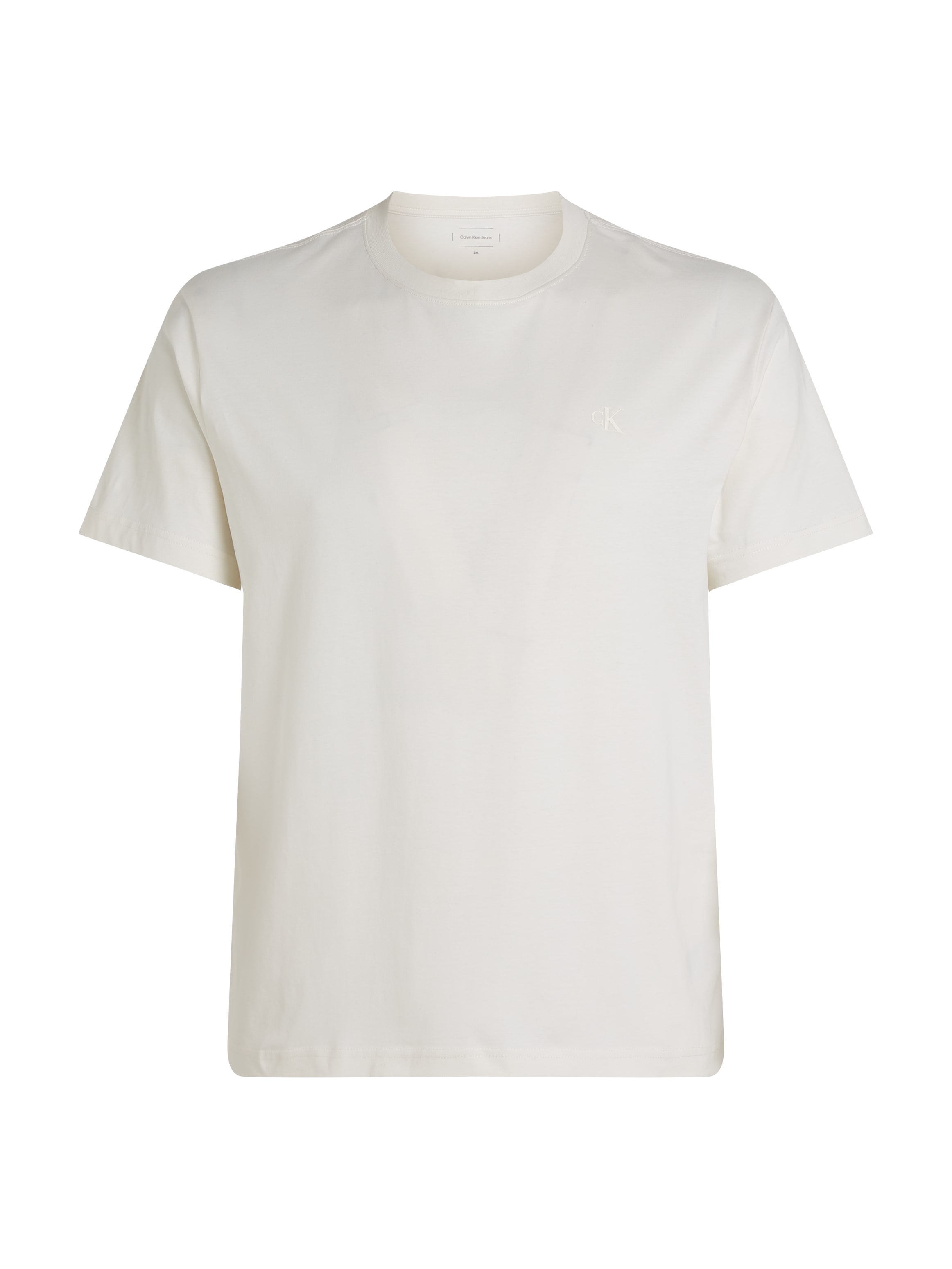 Calvin Klein Jeans Plus T-Shirt »Plus Textured Monologo Tee«, in Großen Größen mit Rückendruck