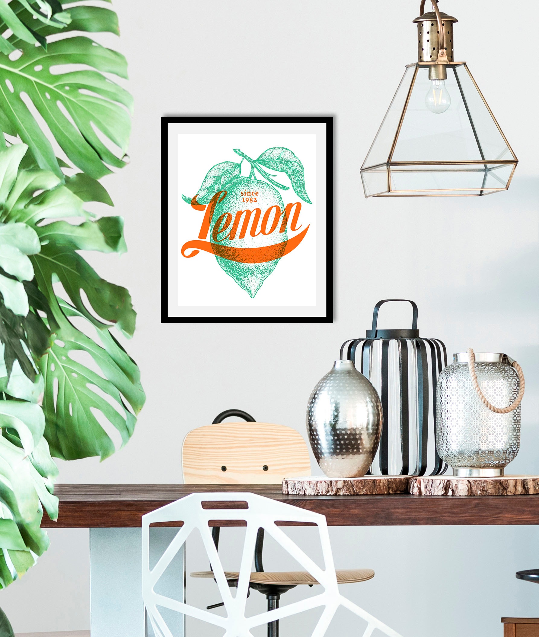 queence Bild »Lemon«, Obst-Obst Bilder-Schriftzug-Figuren-Abstrakt, (1 St.) günstig online kaufen