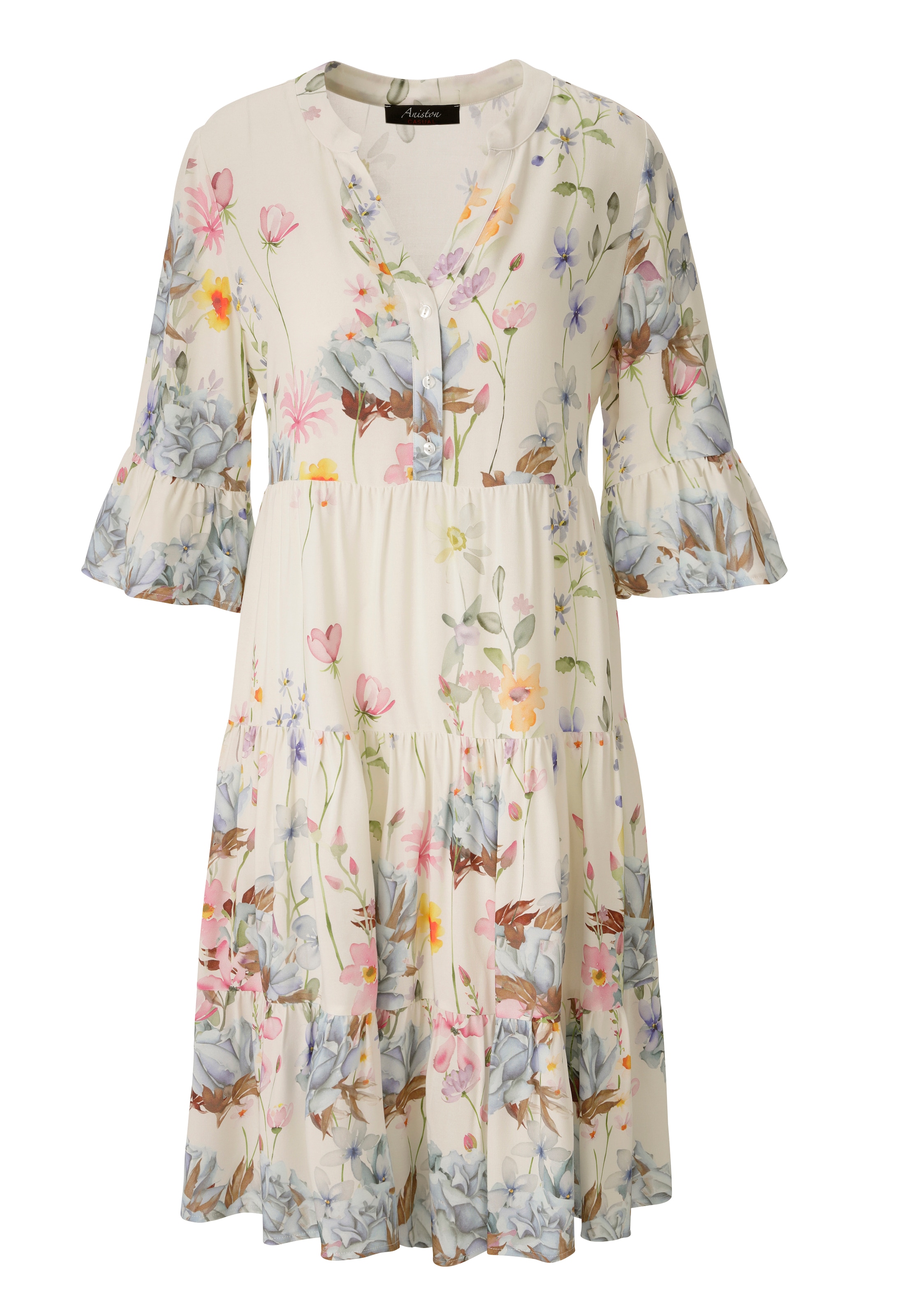 Aniston CASUAL Tunikakleid mit malerischen Blumen bedruckt