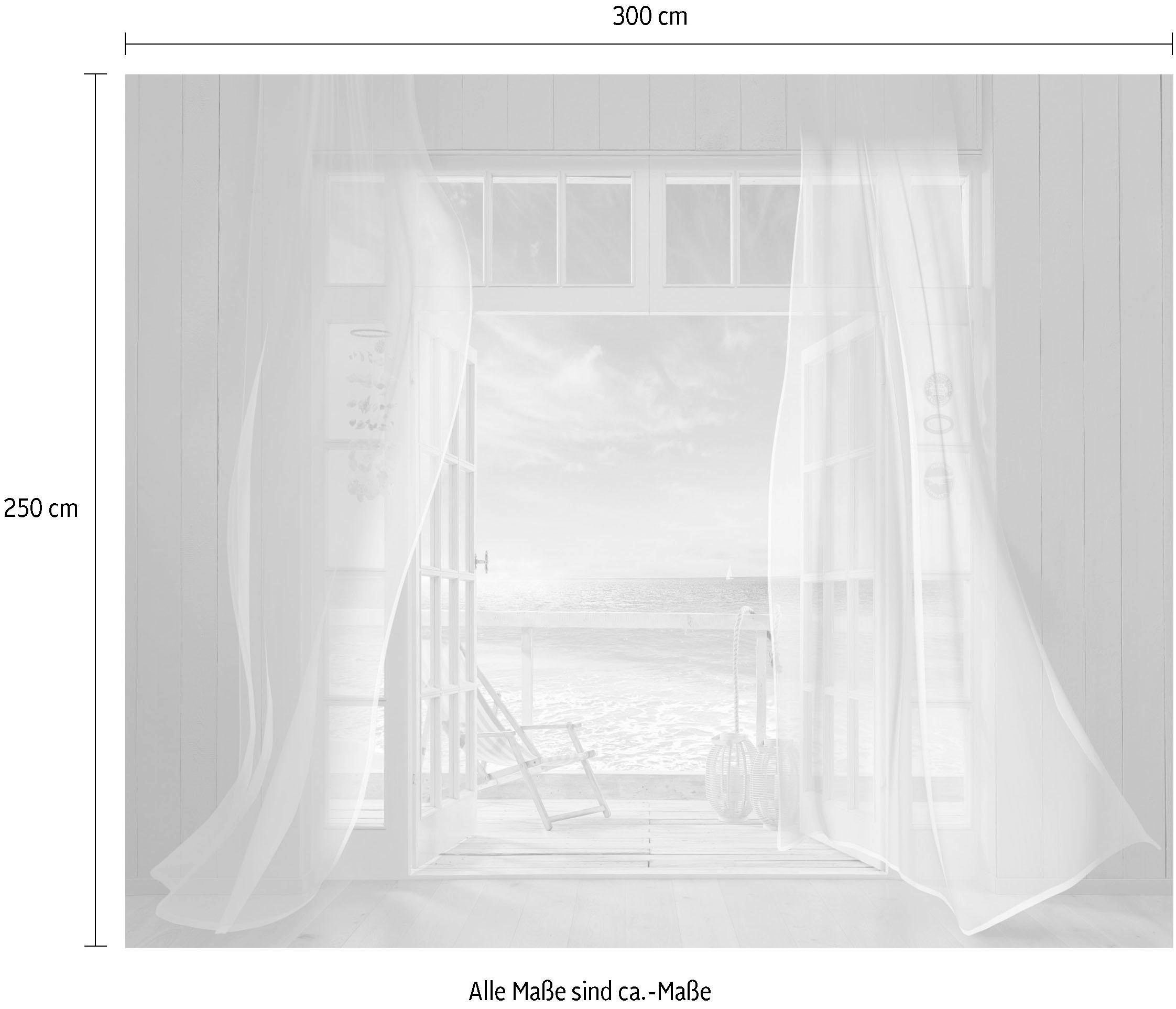 Komar Vliestapete »Digitaldruck Vlies - Malibu - Größe 300 x 250 cm«, bedruckt, Wohnzimmer, Schlafzimmer