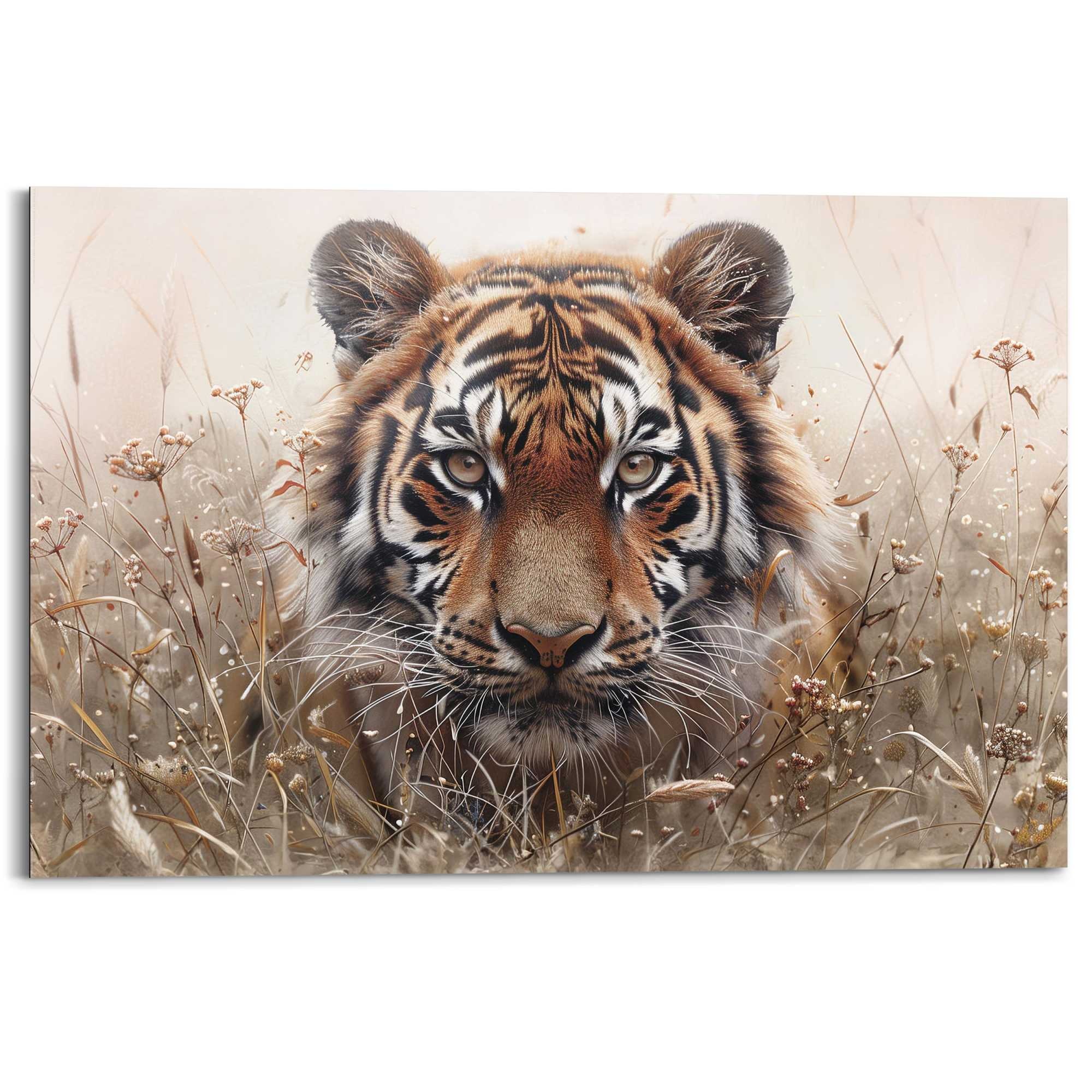 Reinders! Deco-Panel »Tiger auf der Jagd«, Wohnzimmer - Braun - MDF - Tiere günstig online kaufen