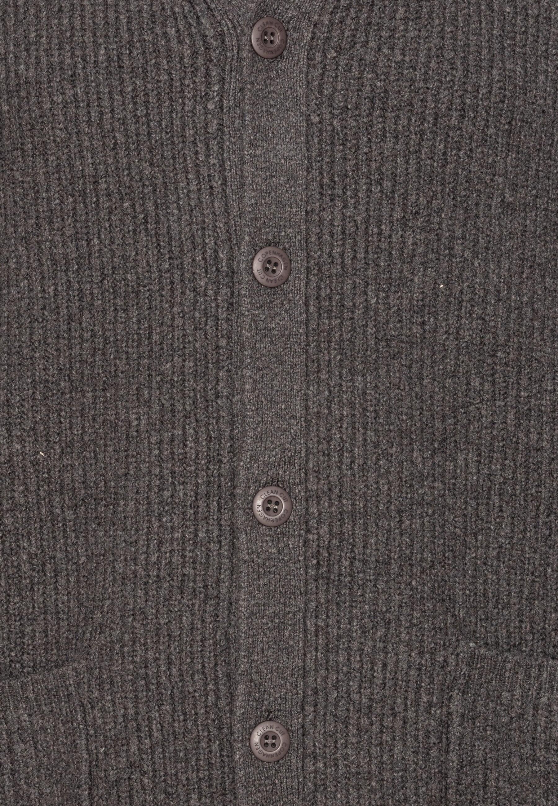 Clean Cut Copenhagen Strickfleecejacke »Clean Cut Copenhagen Brooks Cardigan« 1 Stk. tlg. ohne Kapuze