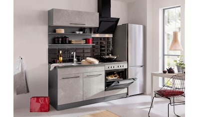 HELD MÖBEL Backofenumbauschrank »Tulsa«, 60 cm breit, 200 cm hoch, für  Einbaubackofen, schwarze Metallgriffe auf Raten kaufen