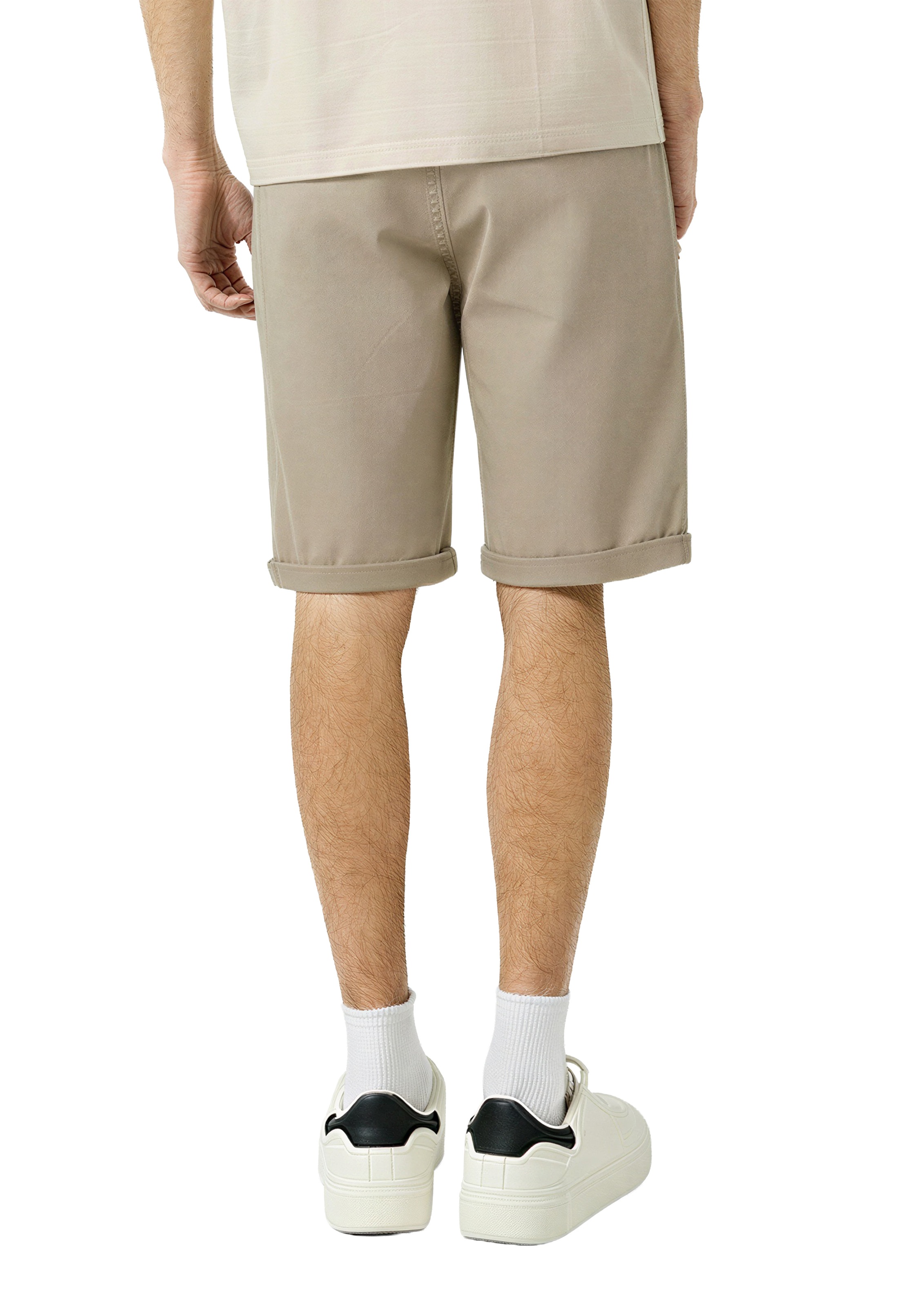 QS Chinoshorts  normale Leibhöhe, Rollsaum, mit Elasthan