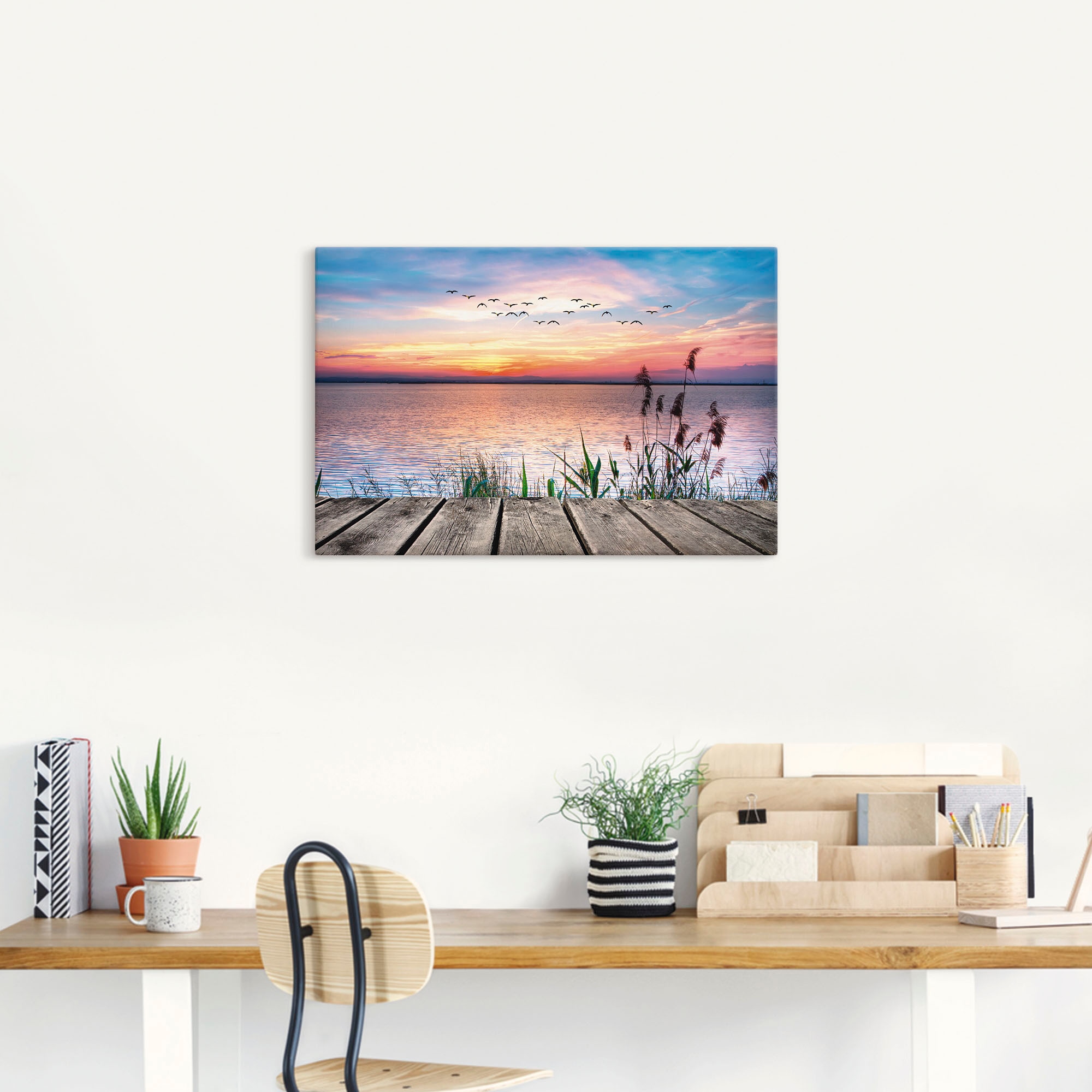 Artland Wandbild "Der See in den Farben der Wolken", Gewässer, (1 St.), als günstig online kaufen