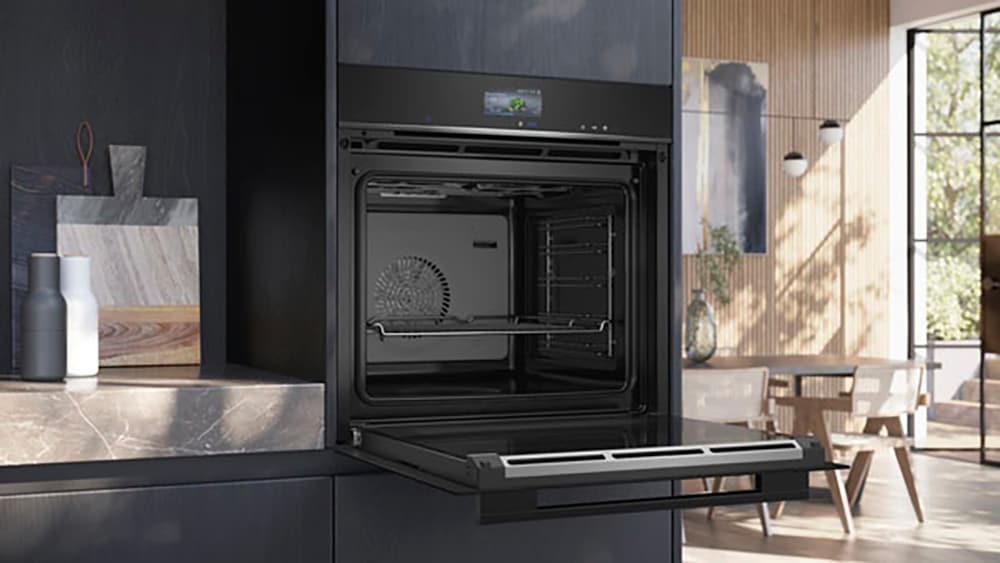 SIEMENS Dampfbackofen iQ700 »HS736G3B1«, mit Teleskopauszug nachrüstbar, ecoClean