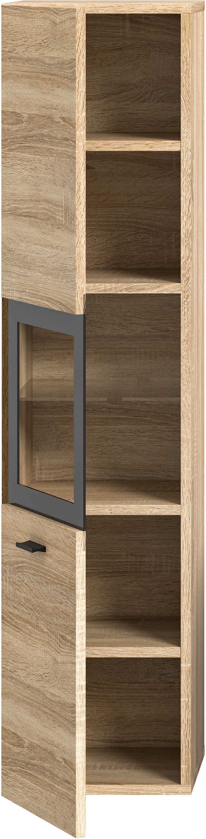welltime Hochschrank »Tampa, Höhe 125cm, hängend oder stehend montierbar«, Badschrank, Bad-Hängeschrank, Badezimmer, Bad-Möbel
