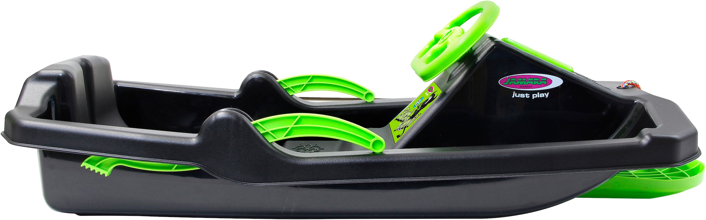Jamara Bob »Snow Play Bob Black Devil 84cm schwarz mit Lenkrad und Bremse«, Made in Europe