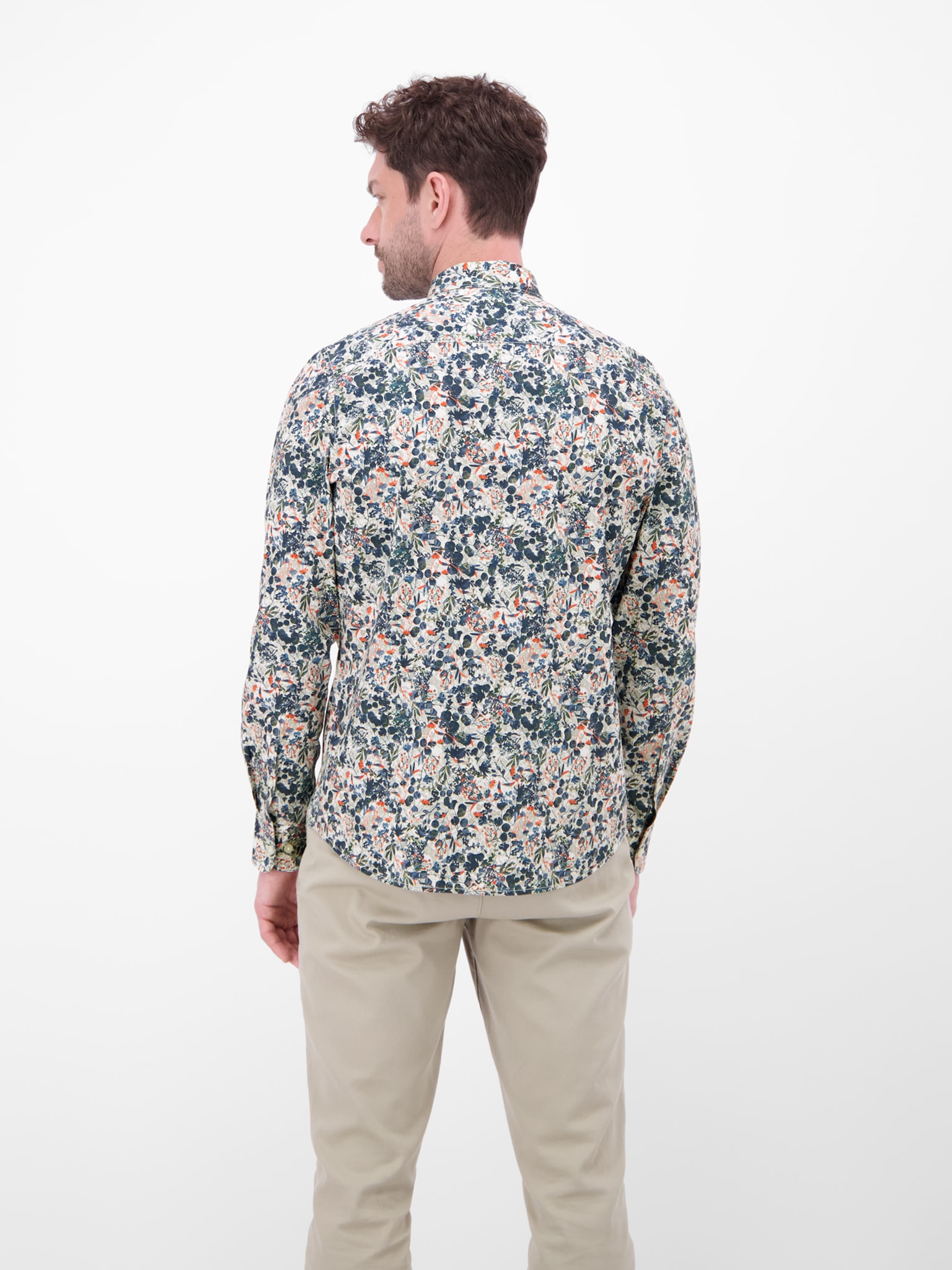 LERROS Langarmhemd mit Minimal-Print, geblümt