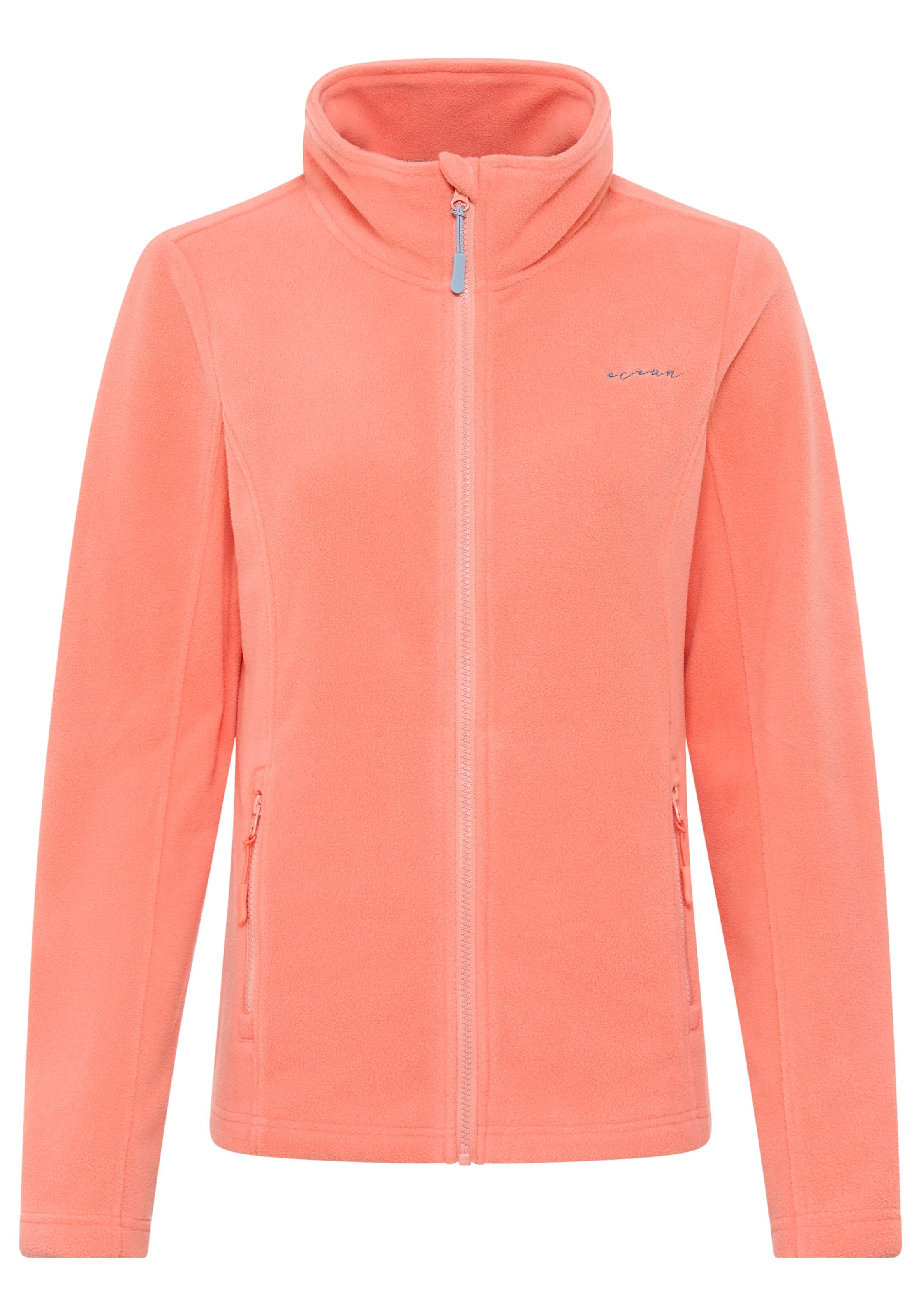 Ocean Sportswear Fleecejacke aus weichem Fleece-Material, unifarben, mit Logostickerei