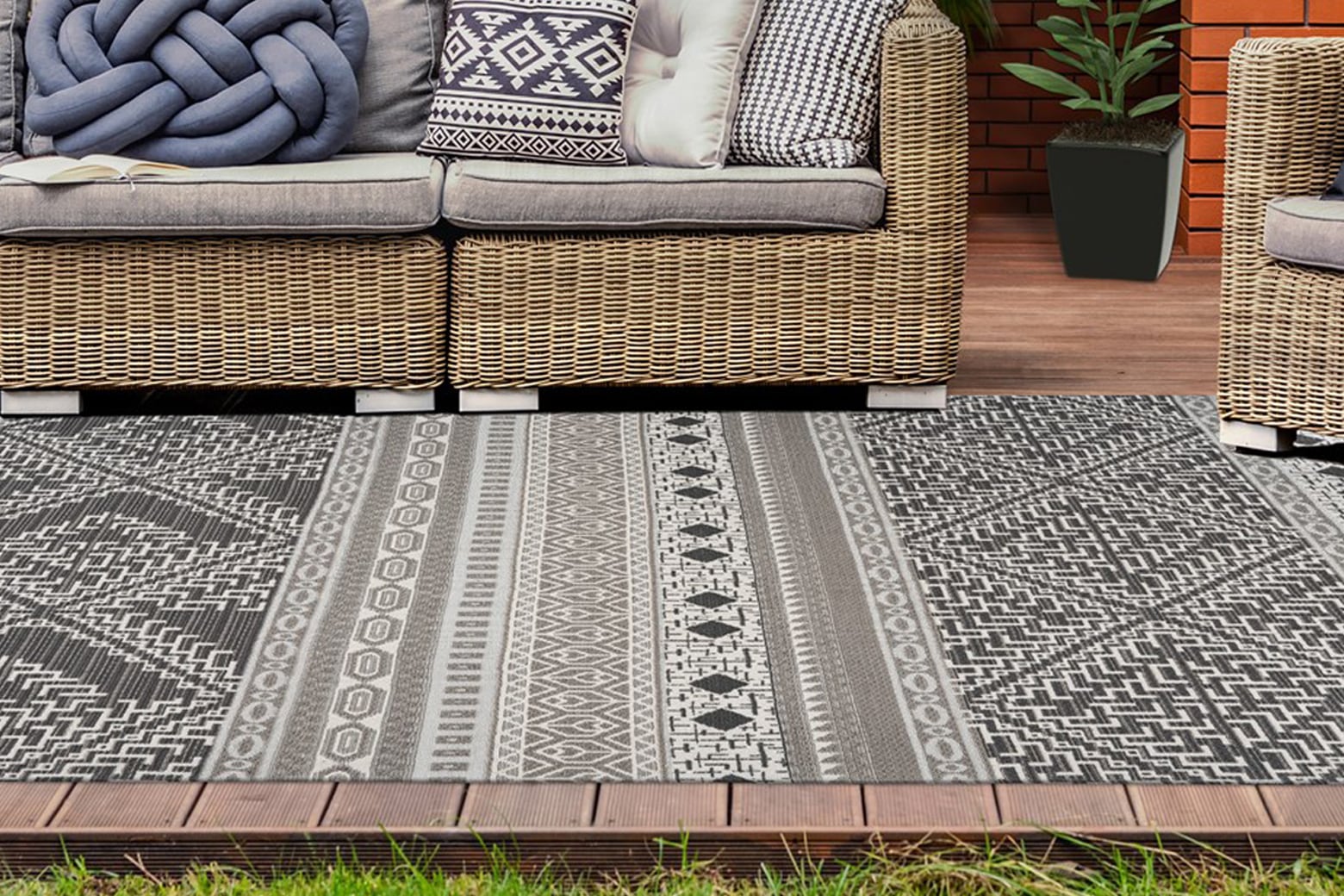 my home Teppich »Alima«, rechteckig, 10 mm Höhe, In- und Outdoor geeignet, günstig online kaufen