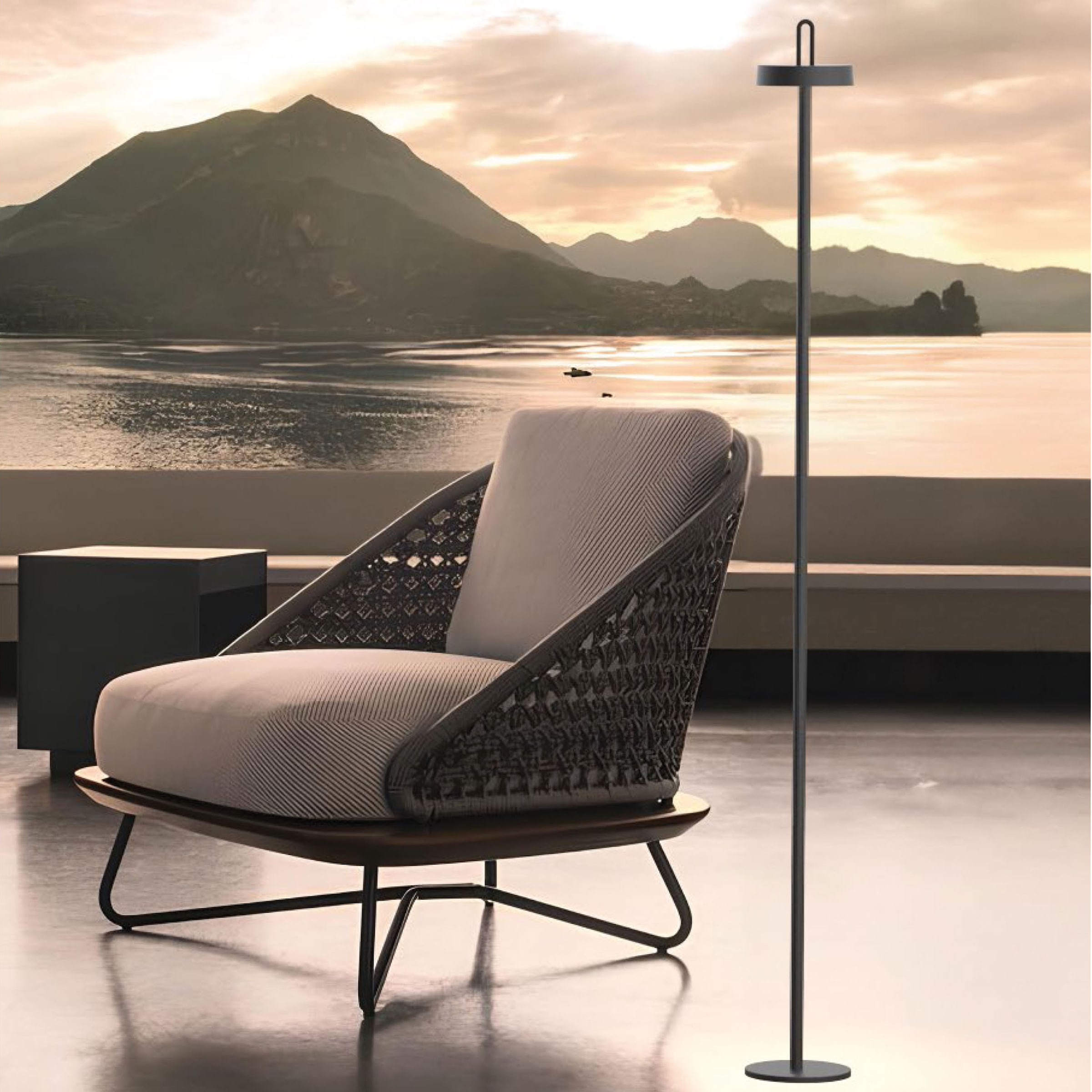 JUST LIGHT Stehlampe »AMAG«, 1 flammig, Leuchtmittel LED-Modul | LED fest integriert, Akkuleuchte